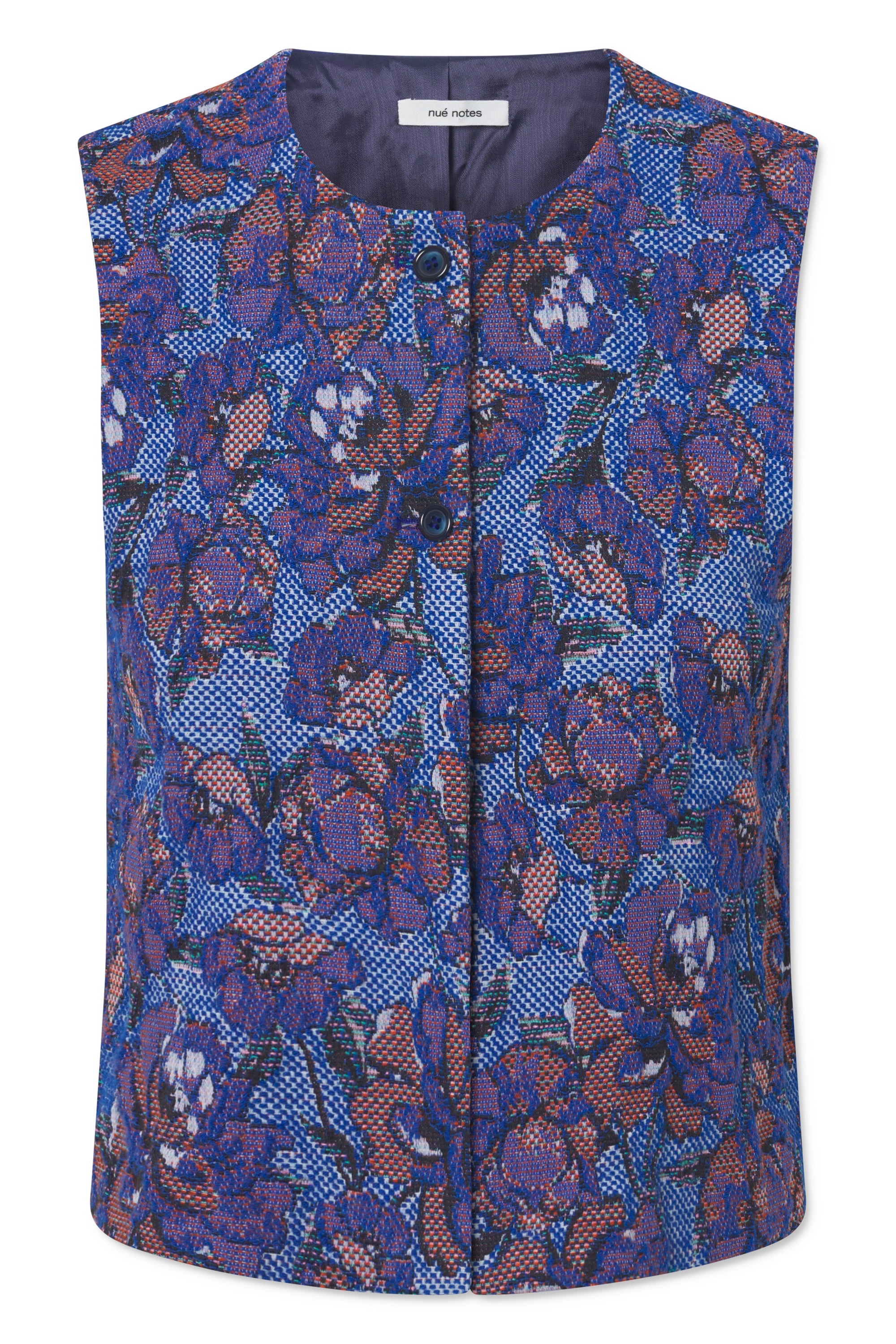 Jasper Vest - Red Blue Jacquard