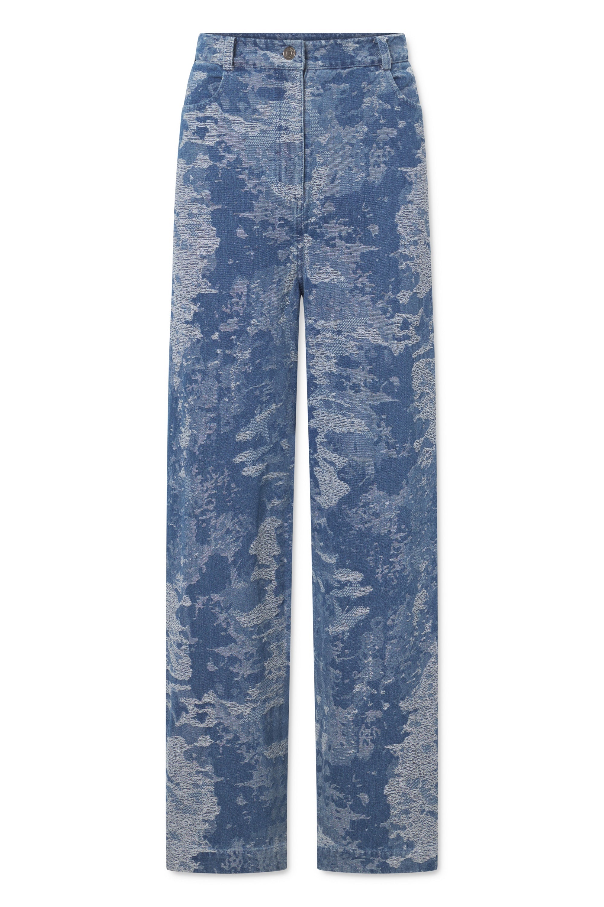 Weston Pants - Denim Blue Jacquard
