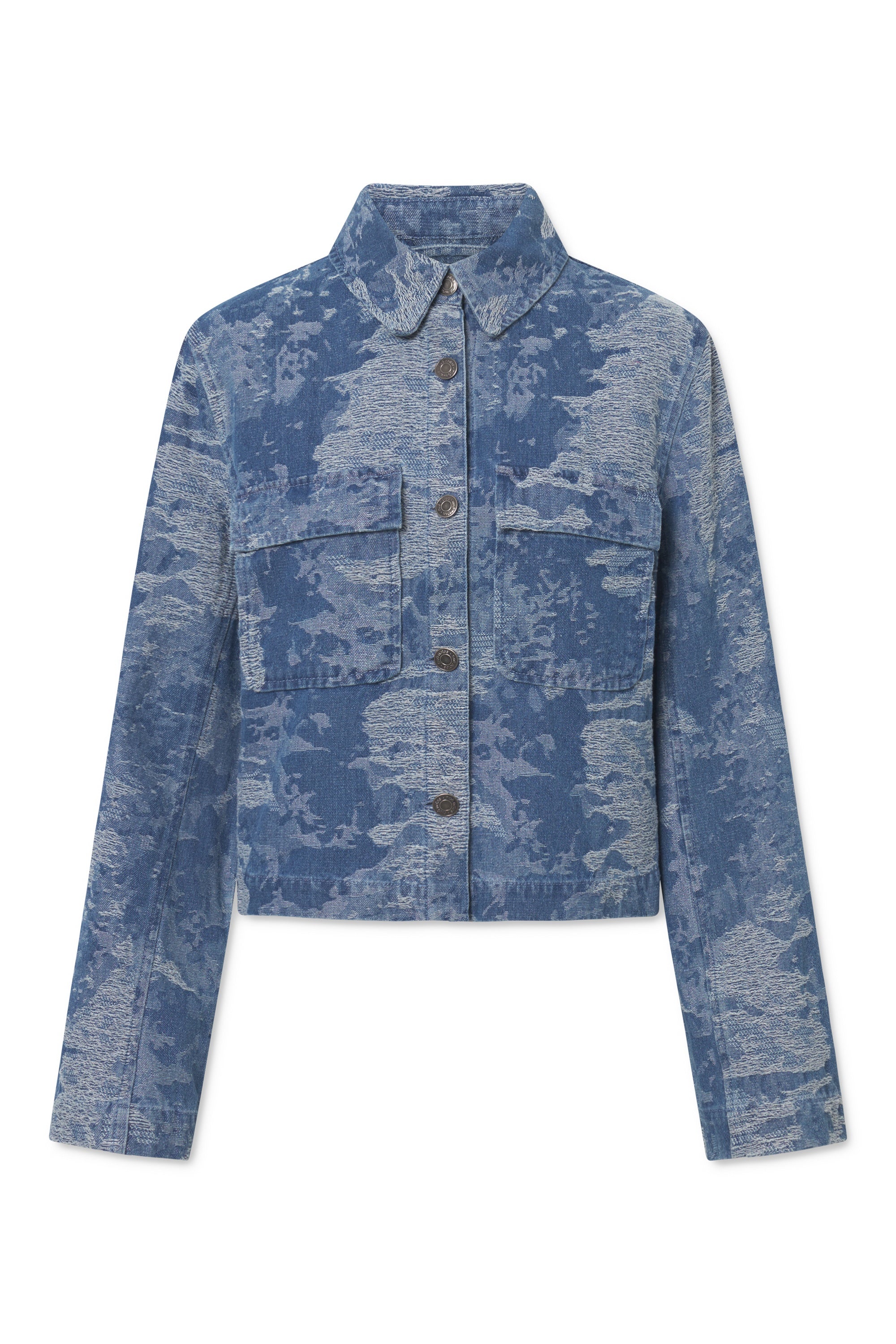 Sanibel Shirt - Denim Blue Jacquard