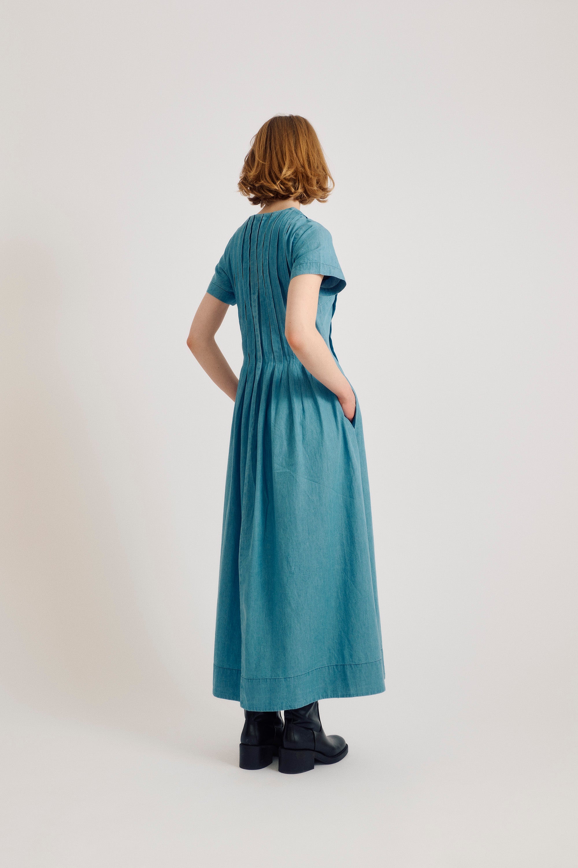 nué notes Ackas Shirt Dress 406 Denim Blue