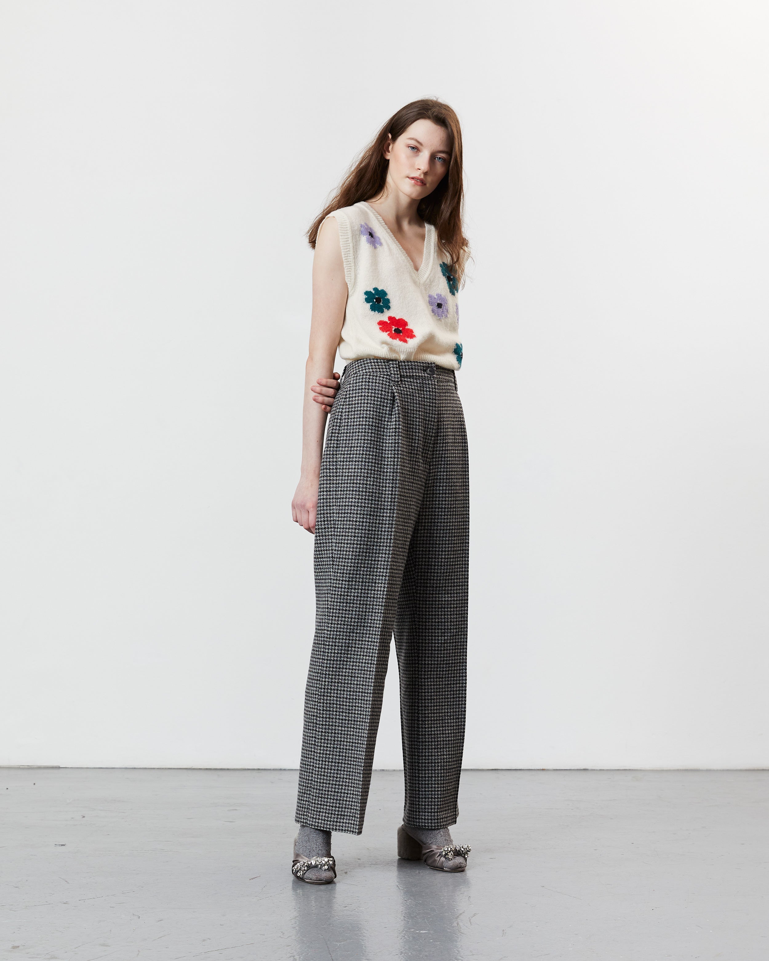 nué notes Albi Cardigan - Off White Multi Flowers Knitwear 002 Multi