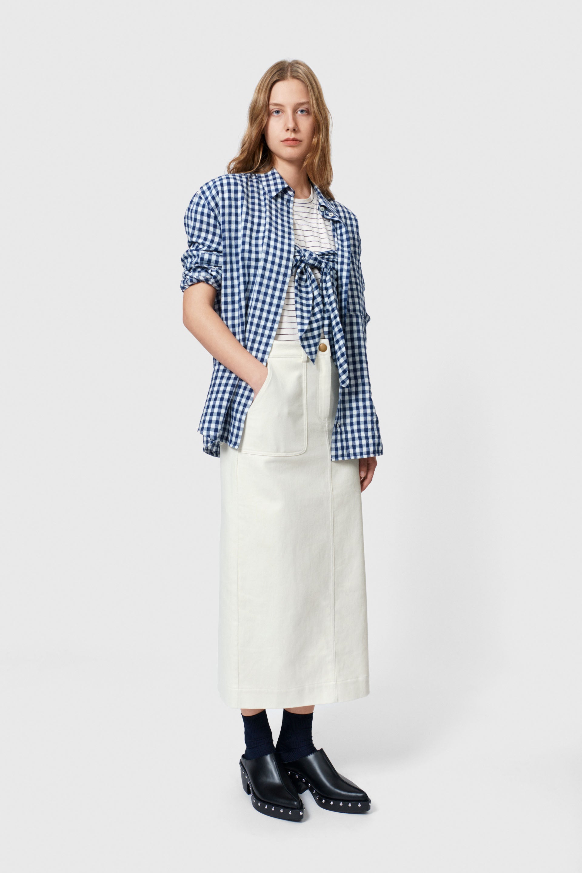nué notes Alfonso Shirt SHIRTS 422 Blue Check