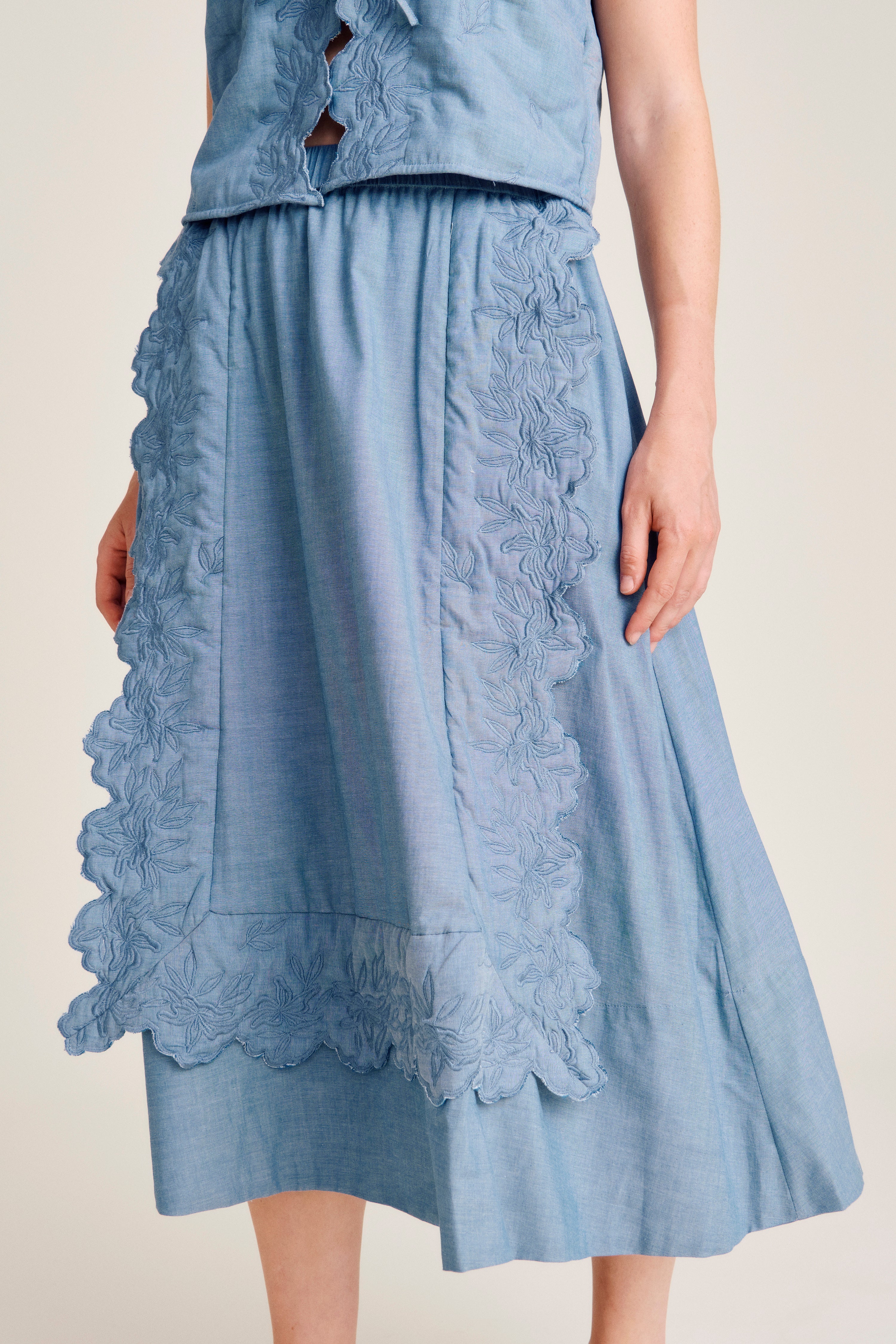 nué notes Andrew Skirt Skirts 066 Muted Denim