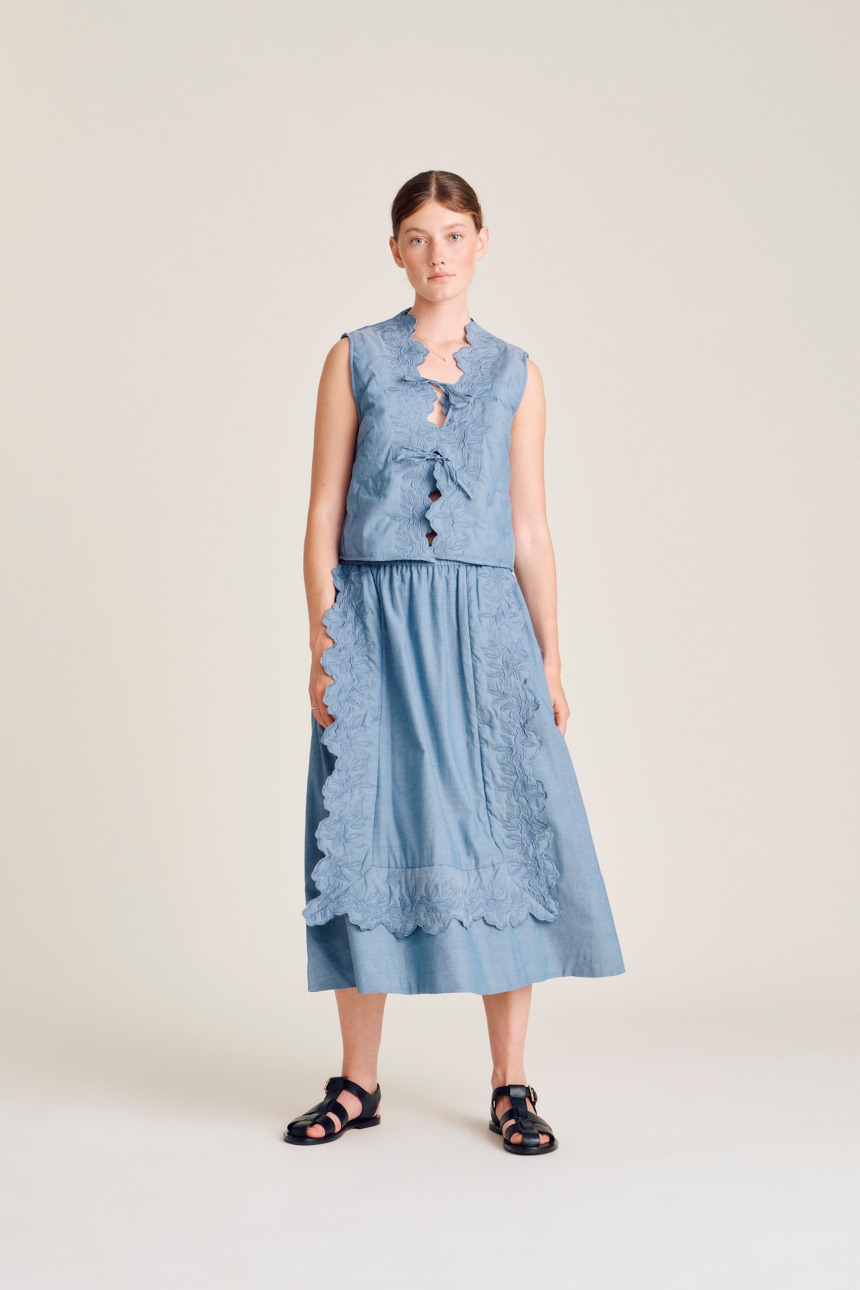 nué notes Andrew Skirt Skirts 066 Muted Denim