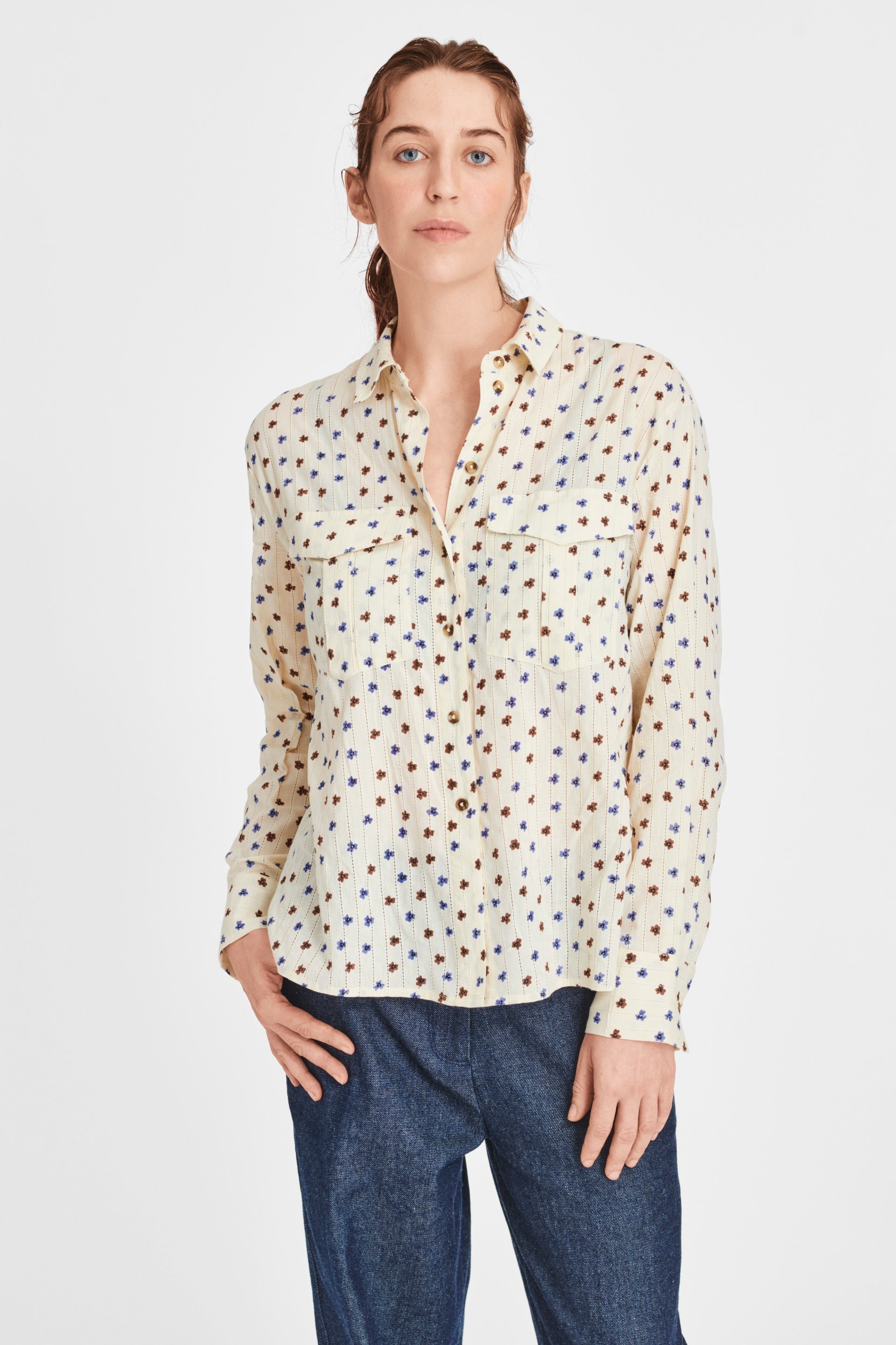 nué notes Artie Shirt Shirts 453 Bleached Denim