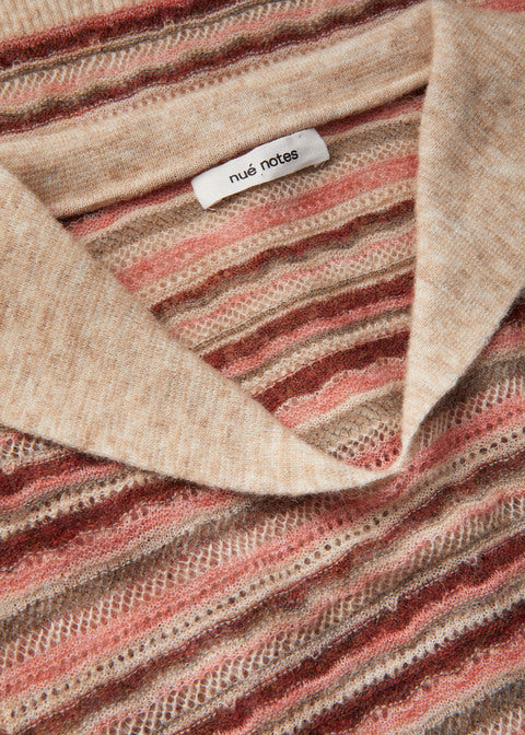 nué notes Brant Crew Neck Sweater 363 Red Clay