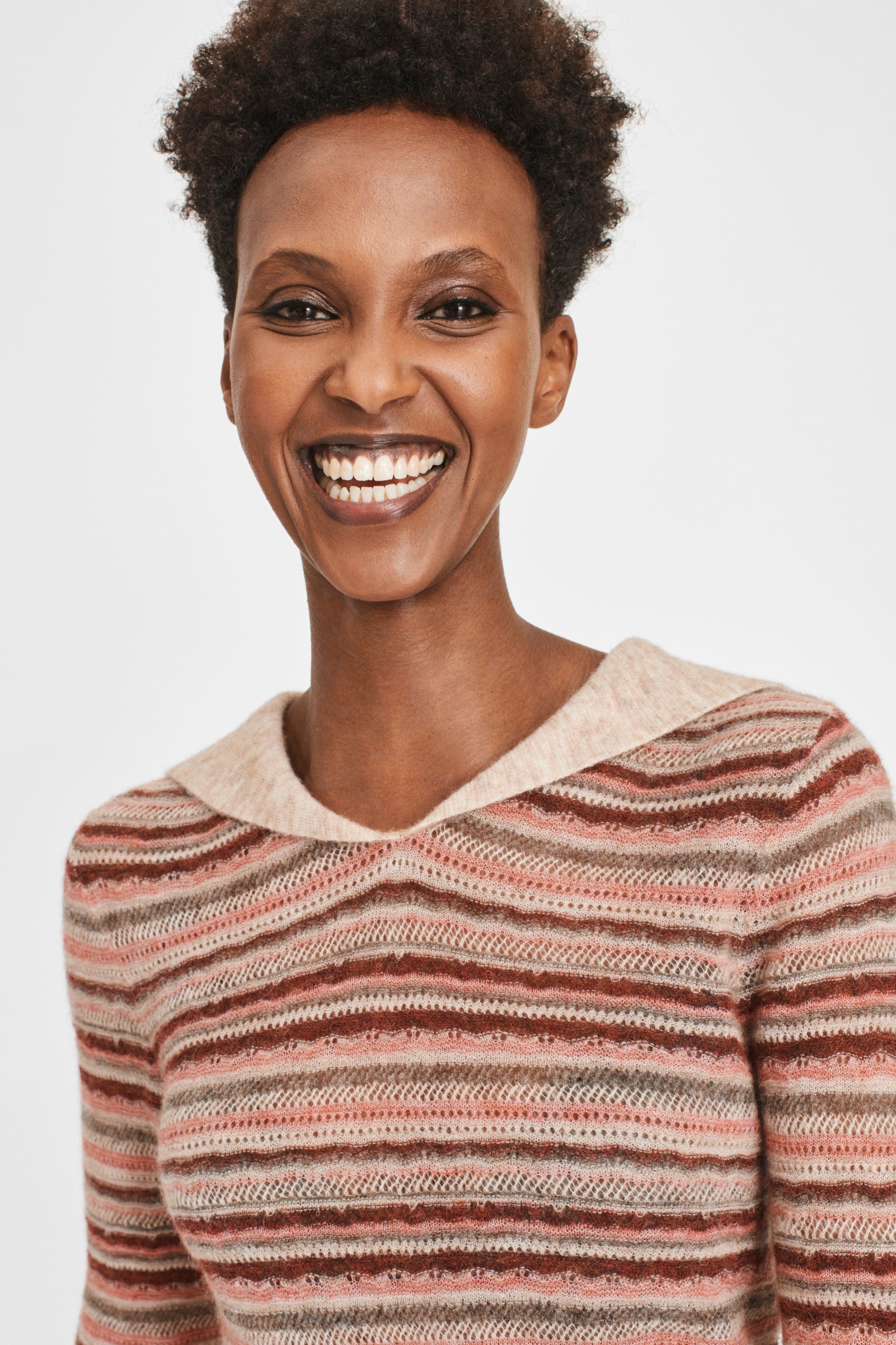 nué notes Brant Crew Neck Sweater 363 Red Clay