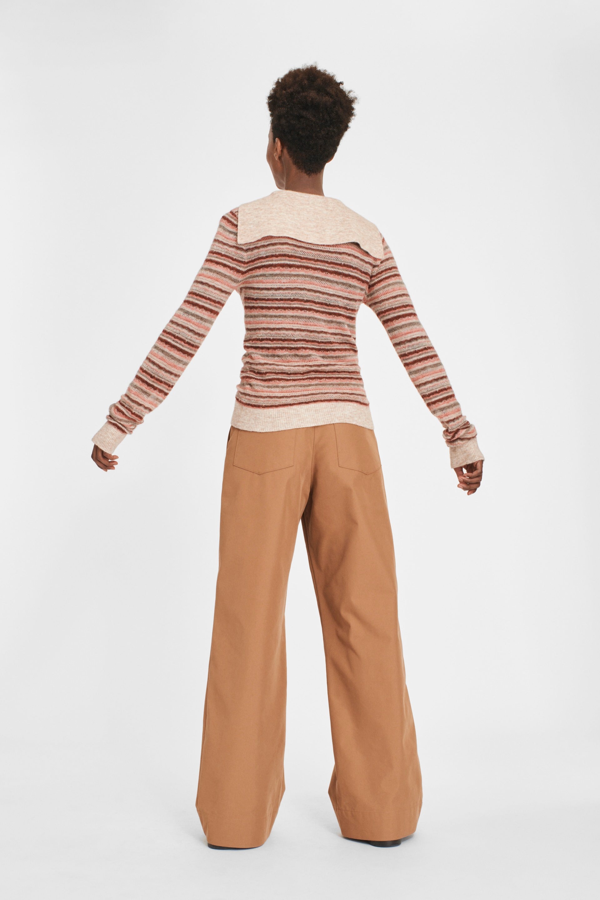 nué notes Brant Crew Neck Sweater 363 Red Clay