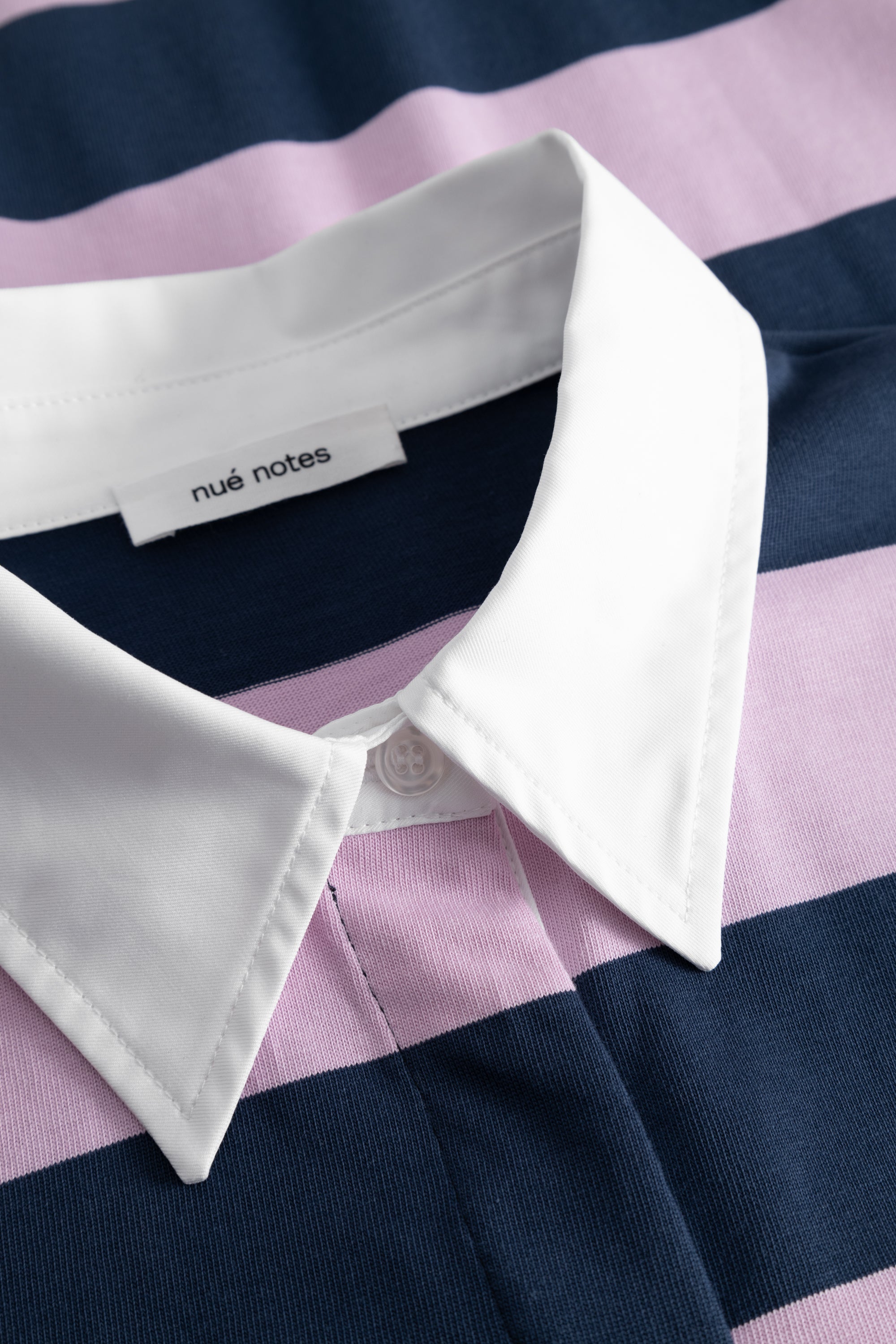 nué notes Bratislava Poloshirt Polo Shirts 967 Navy Pink Stripe