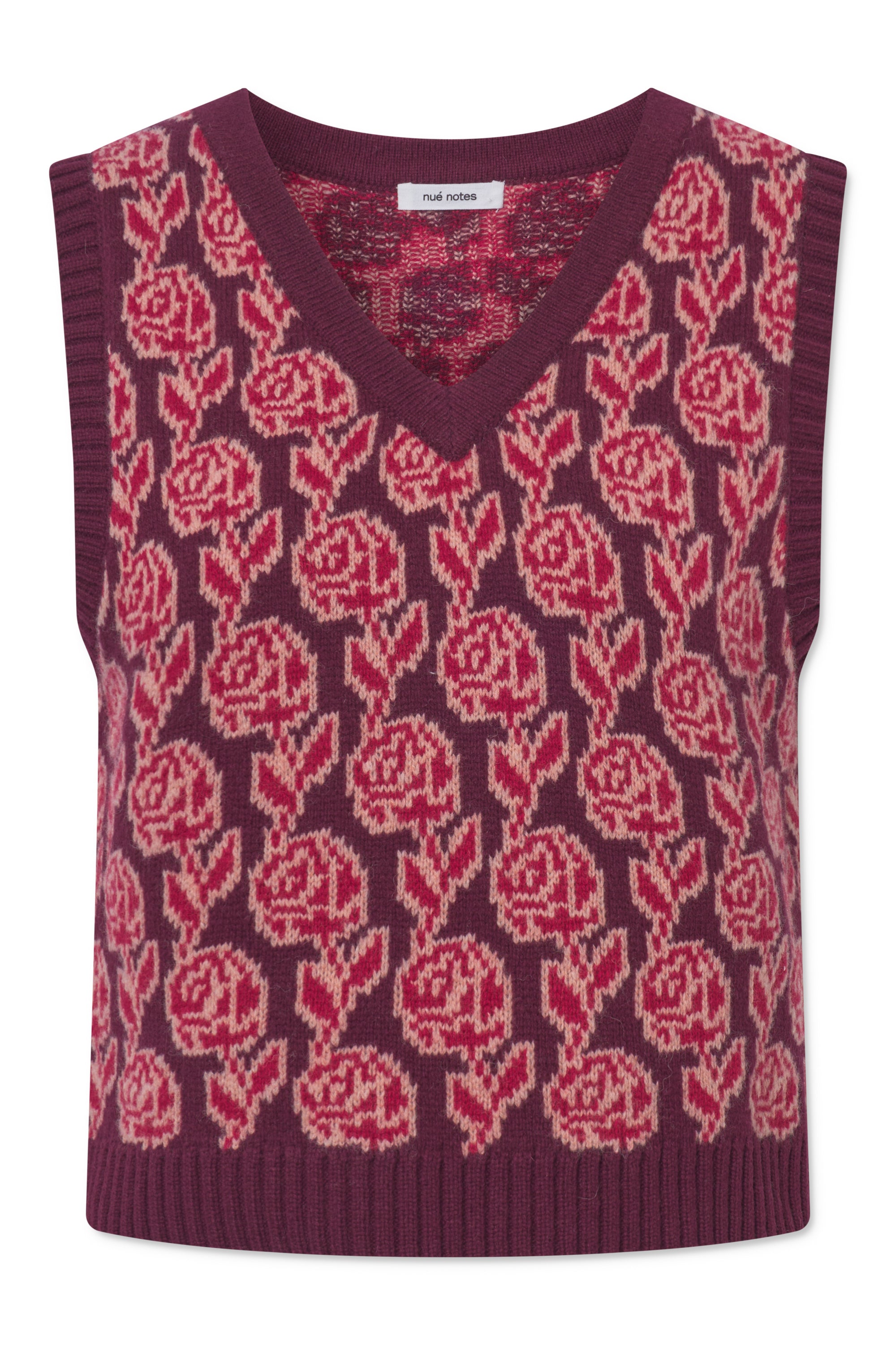 nué notes Cambridge Vest Knitwear 951 Rose Red