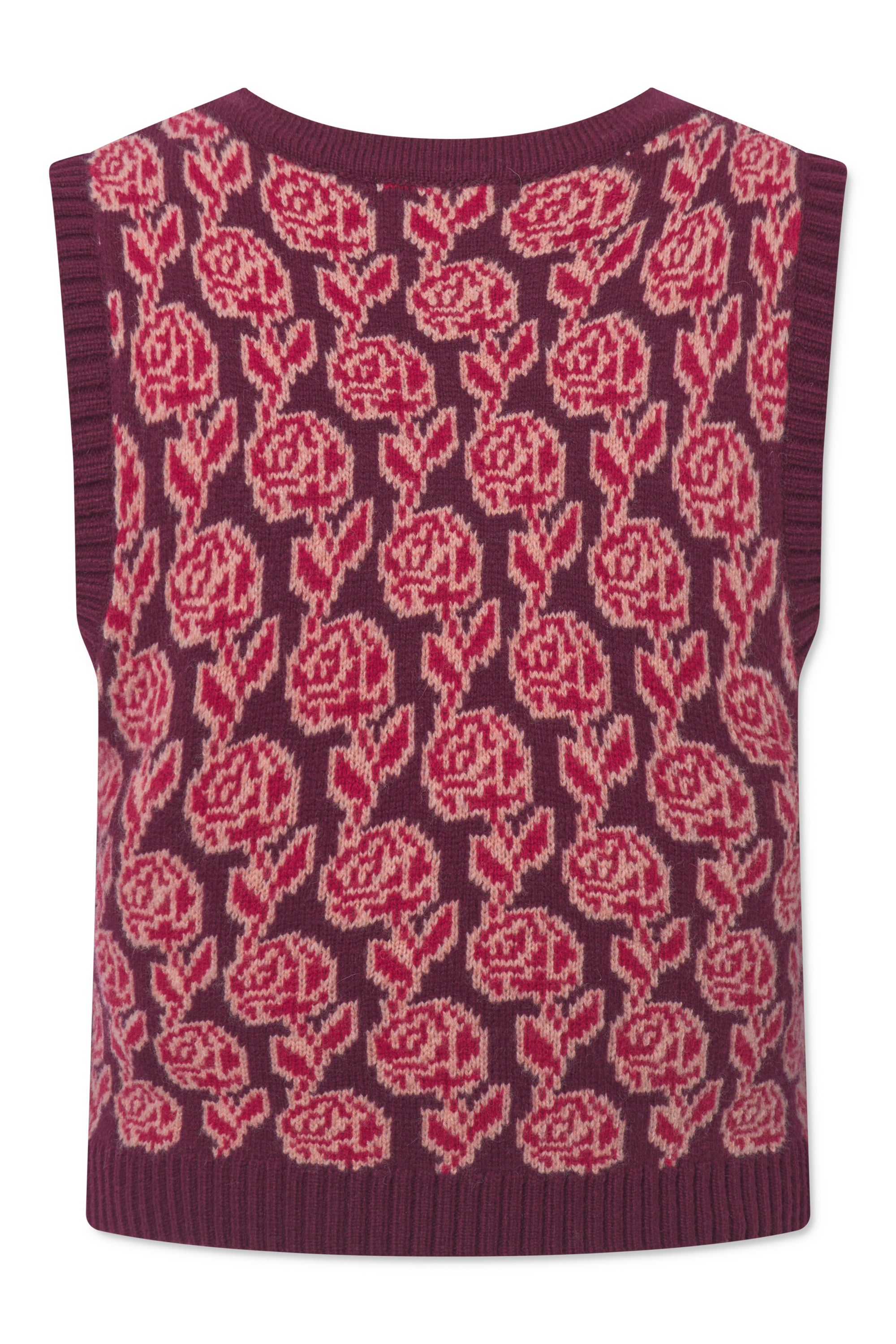 nué notes Cambridge Vest Knitwear 951 Rose Red