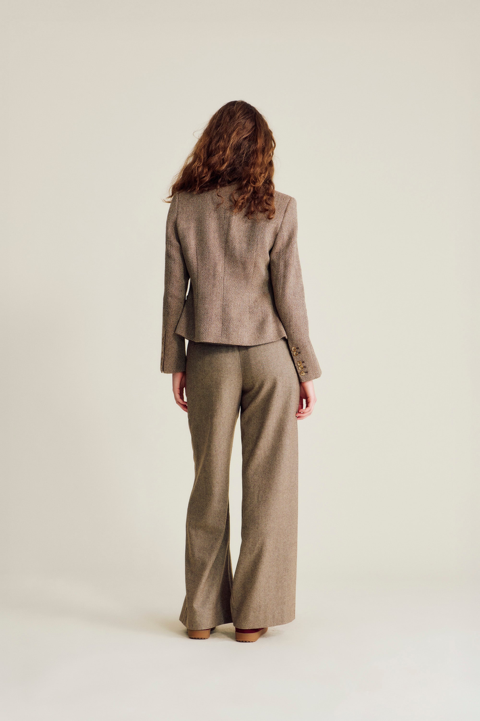 nué notes Clermont Blazer Blazer 747 Brown Herringbone