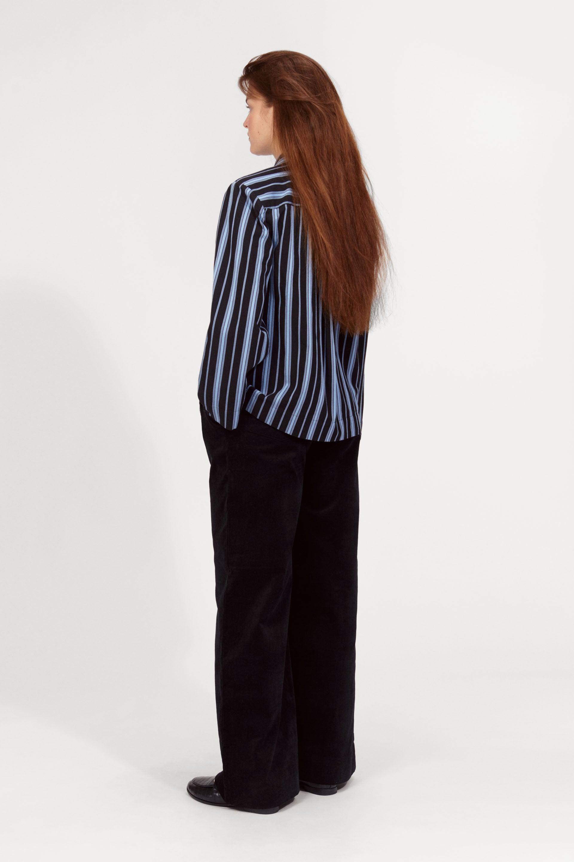 nué notes Clovis Shirt Shirts 550 Dark Blue Stripe