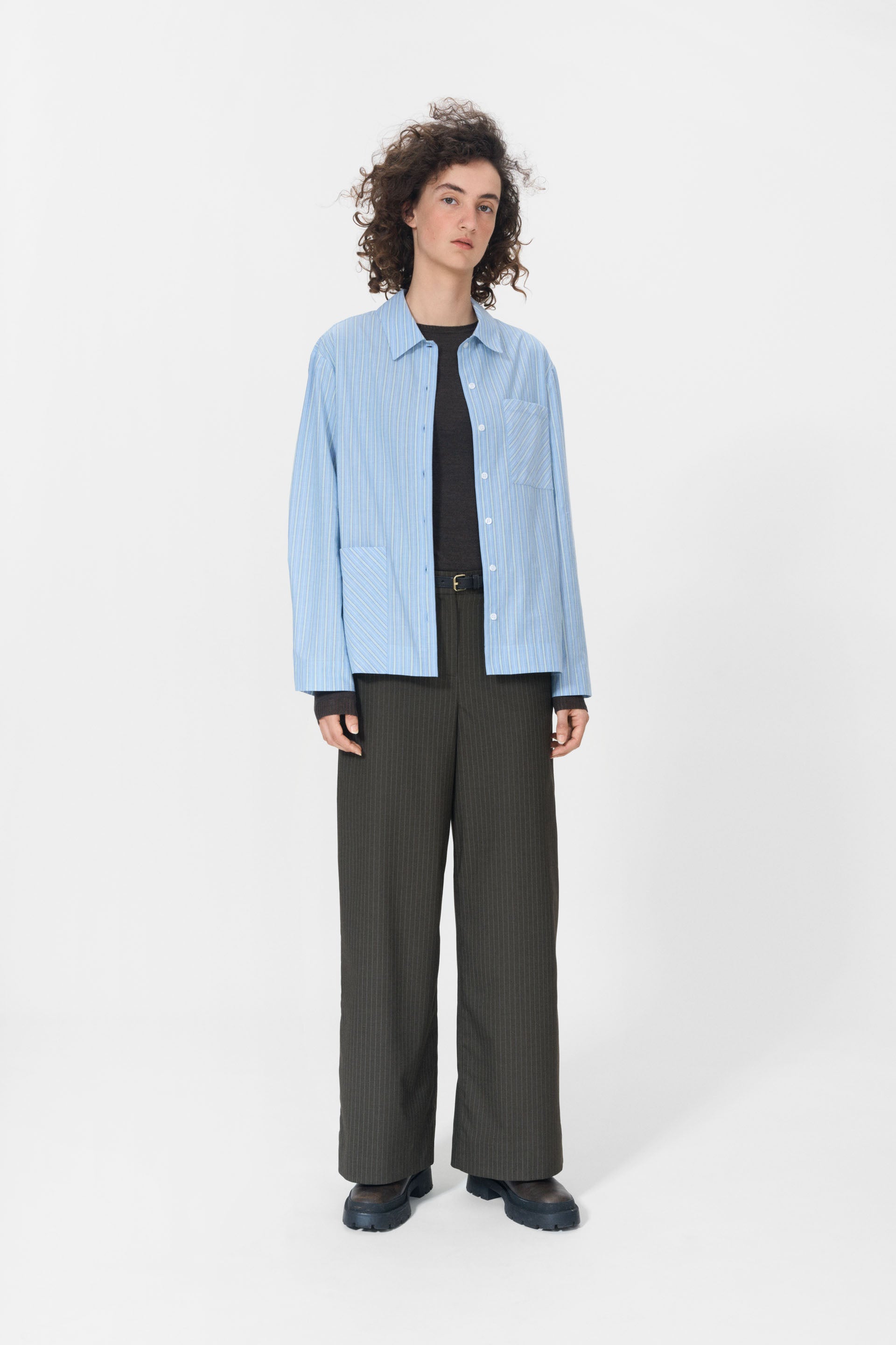 nué notes Clovis Shirt Shirts 480 Smoke Blue