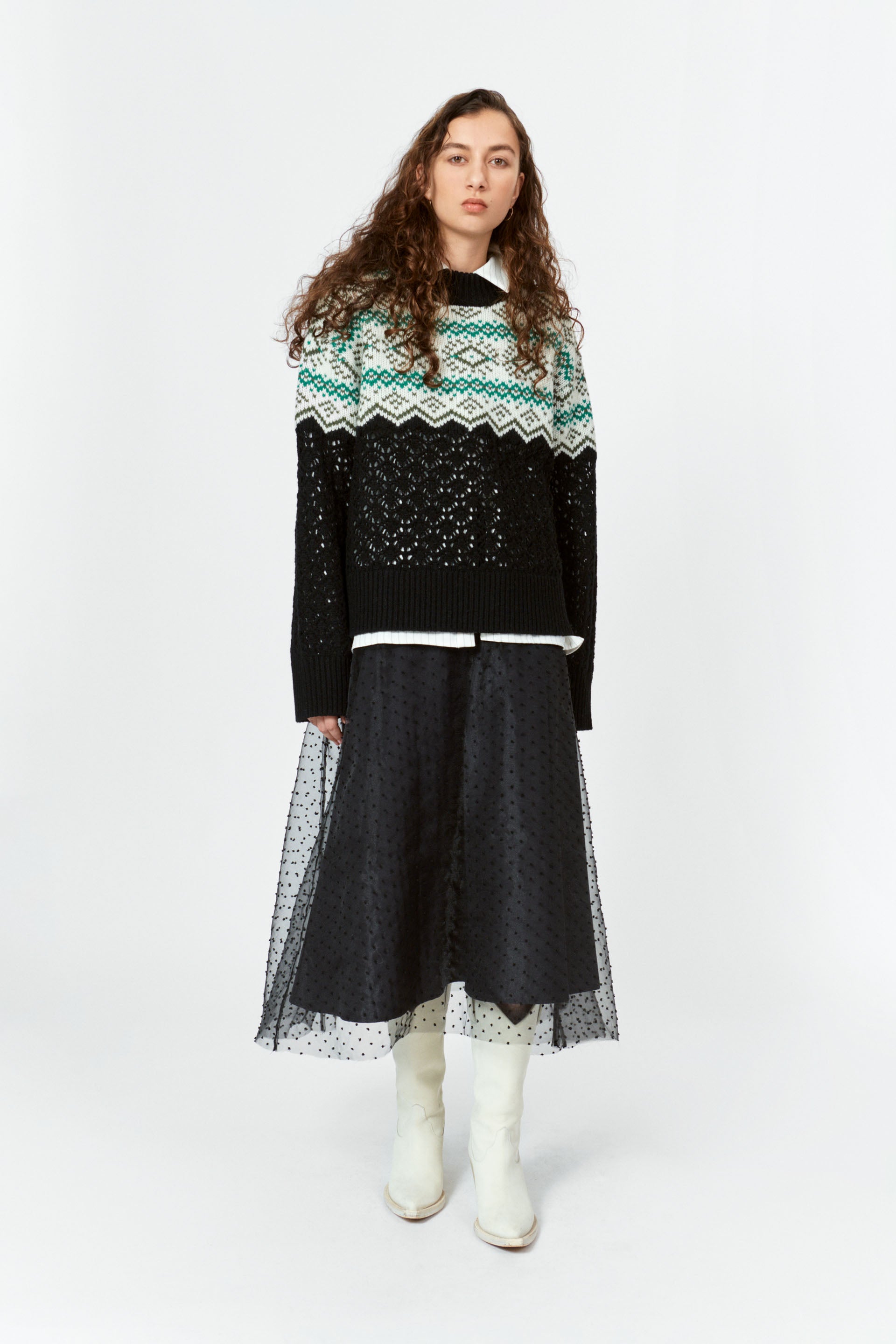 nué notes Colton Crewneck Knitwear 999 Black