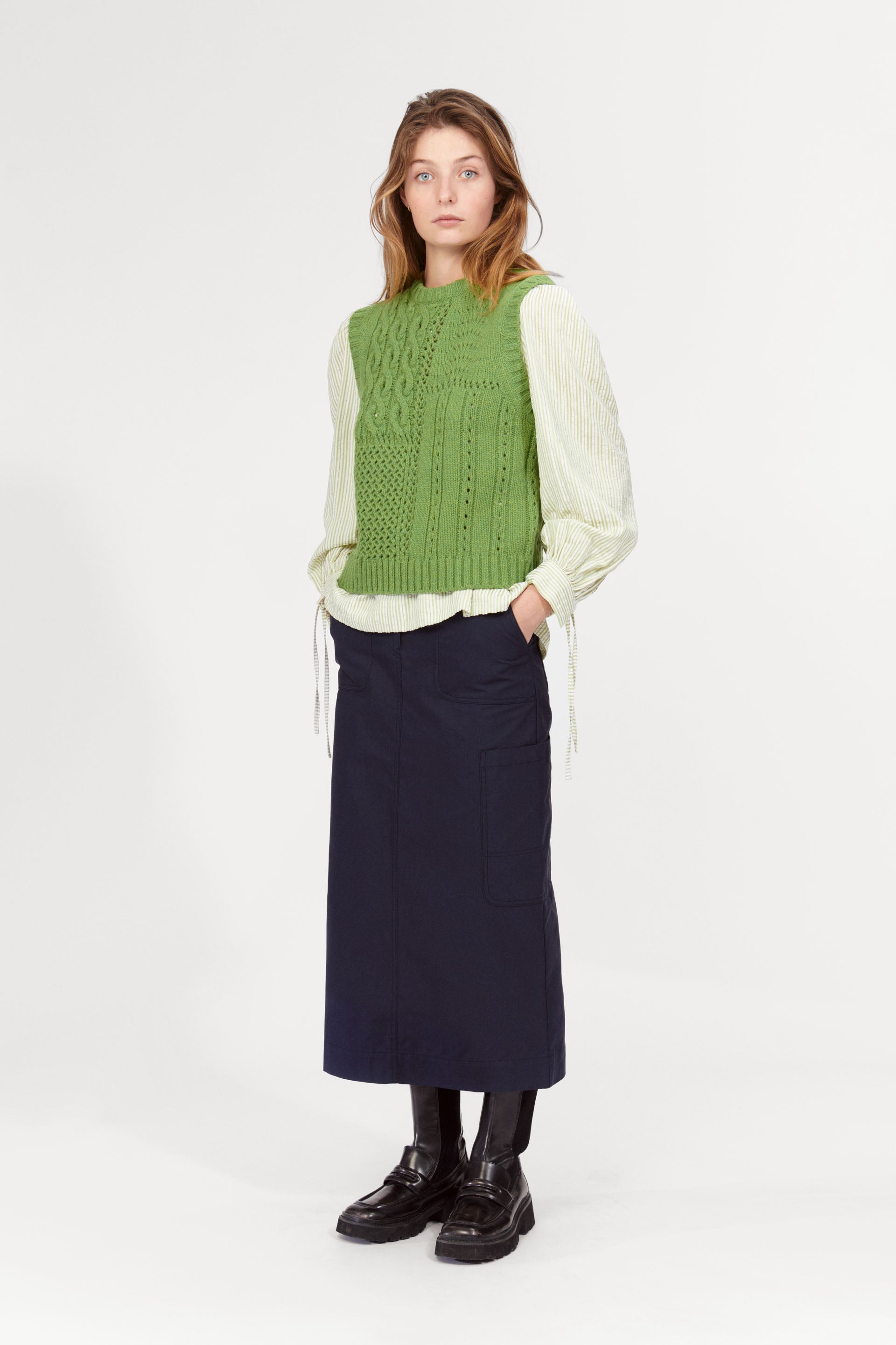 nué notes Darwin Vest Knitwear 690 Fresh Green