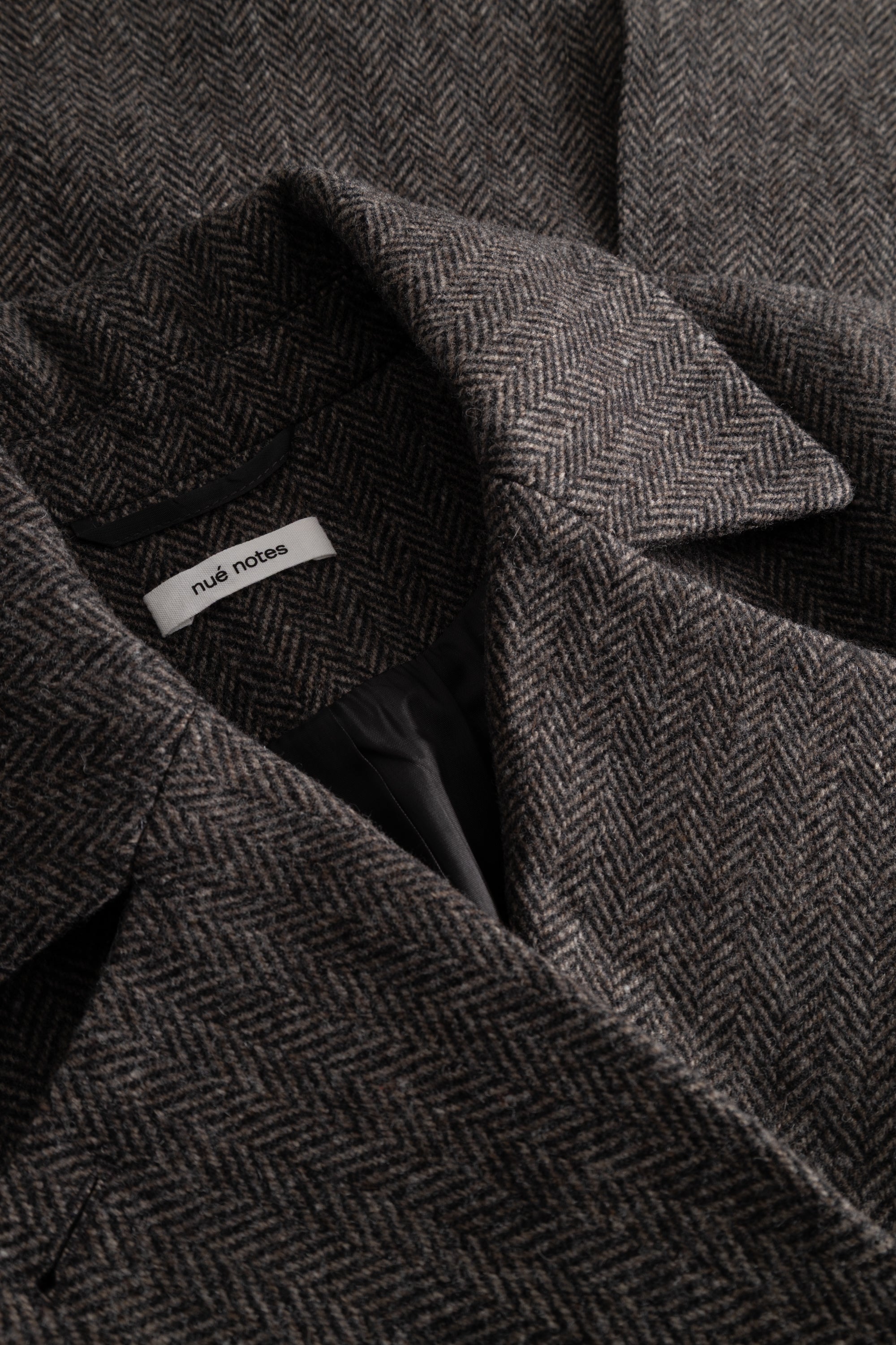 nué notes Edmonton Coat Coat 768 Dark Brown Herringbone