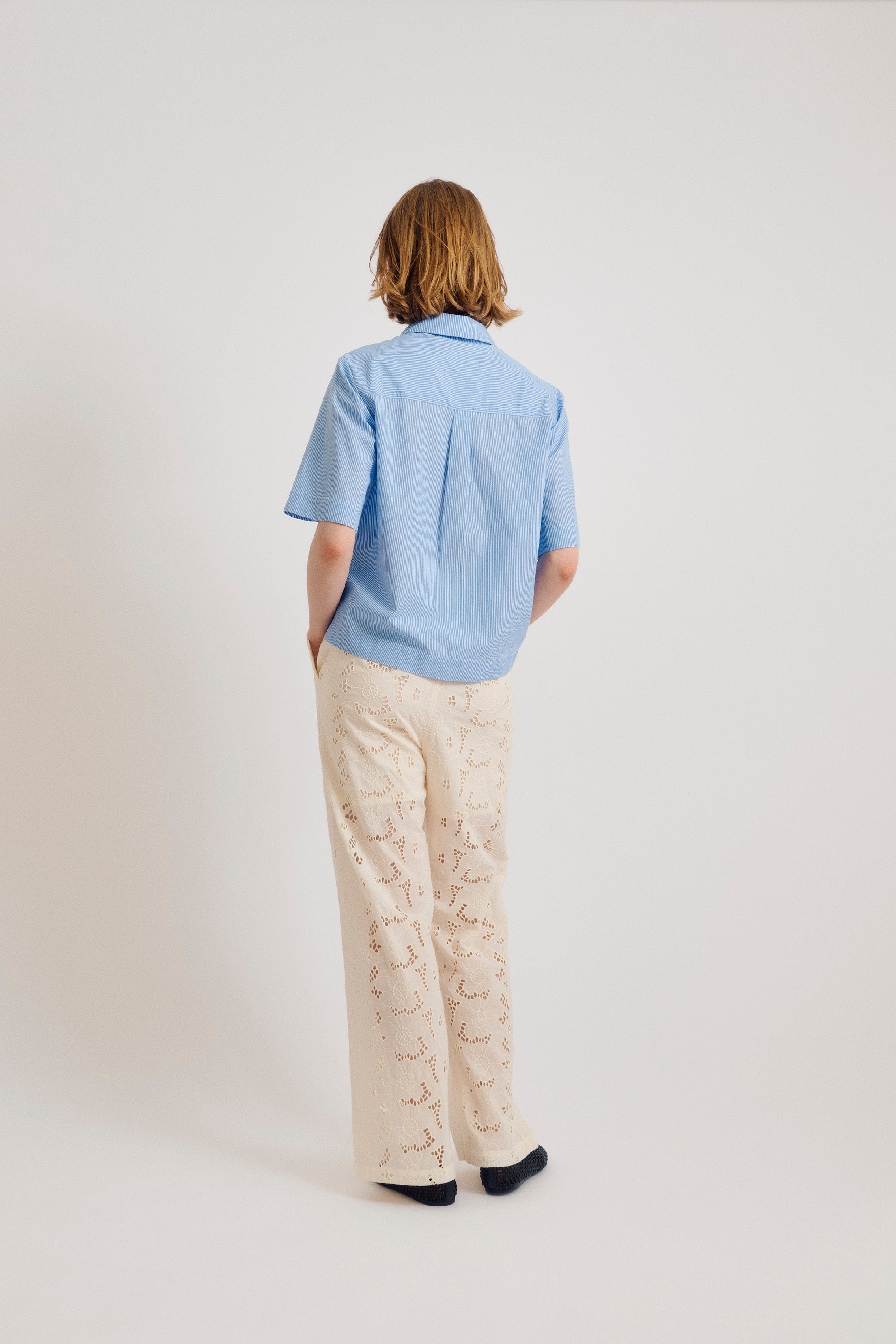 nué notes Eibar Shirt Shirt 575 Blue Stripe Mix
