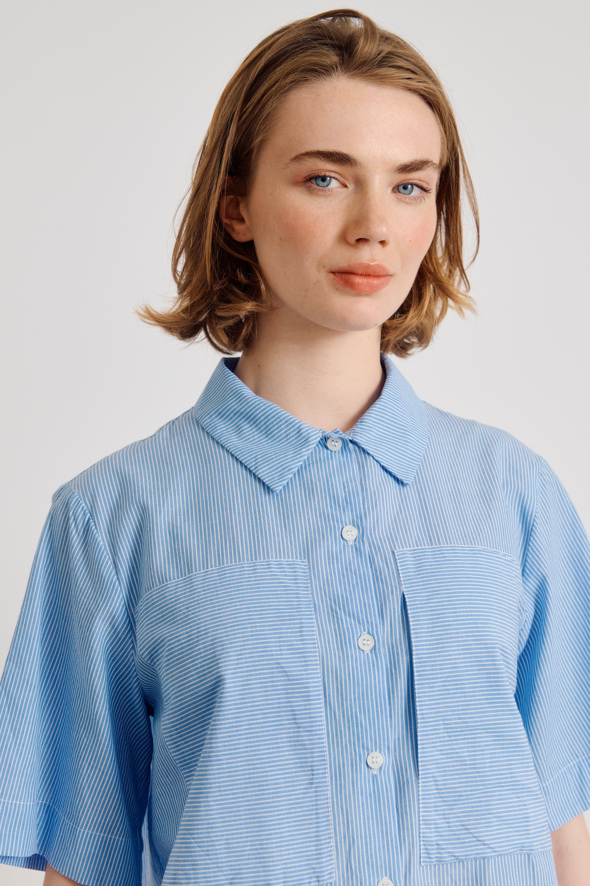 nué notes Eibar Shirt Shirt 575 Blue Stripe Mix