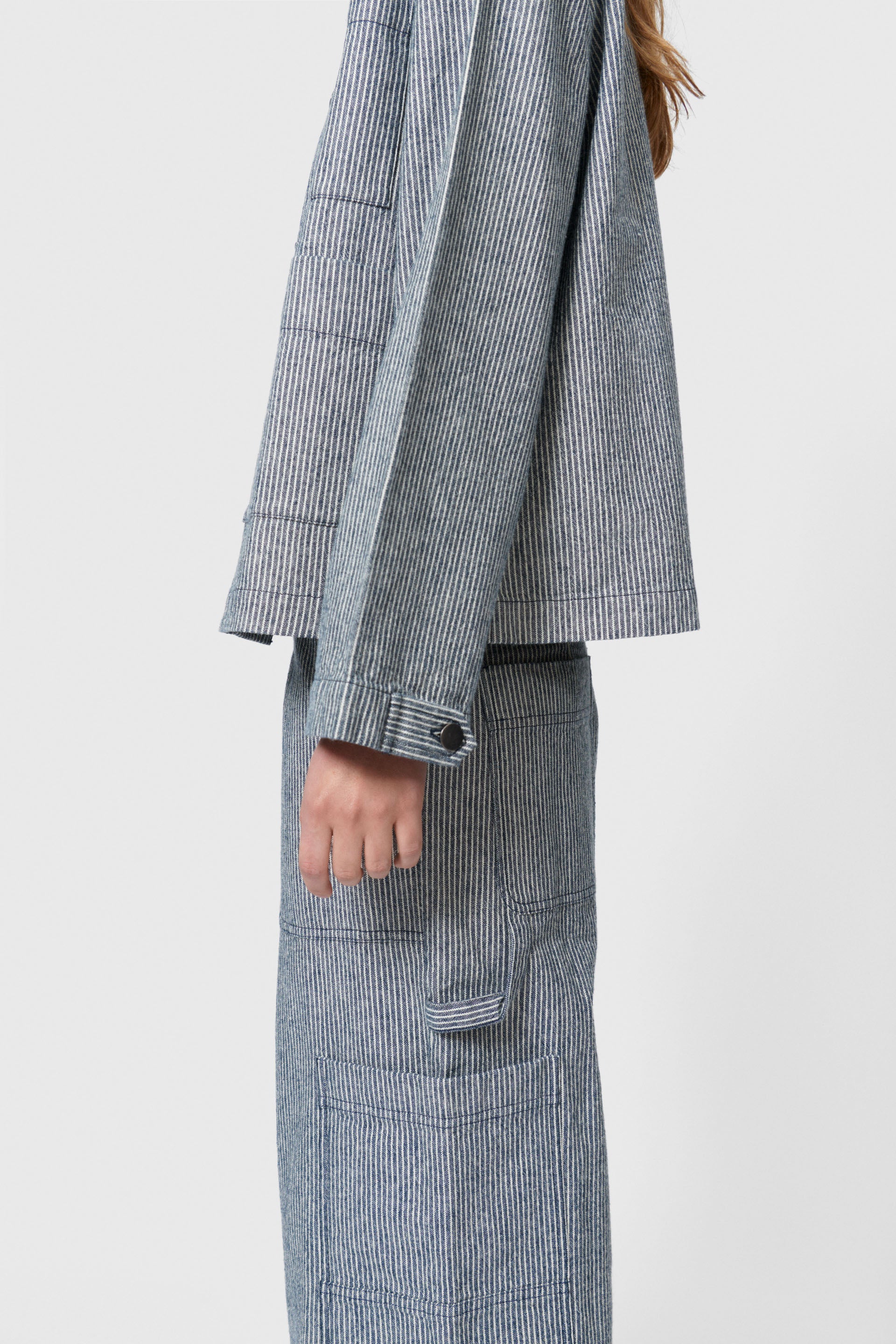 nué notes Enzo Jacket OUTERWEAR 536 Hickory Navy Stripe