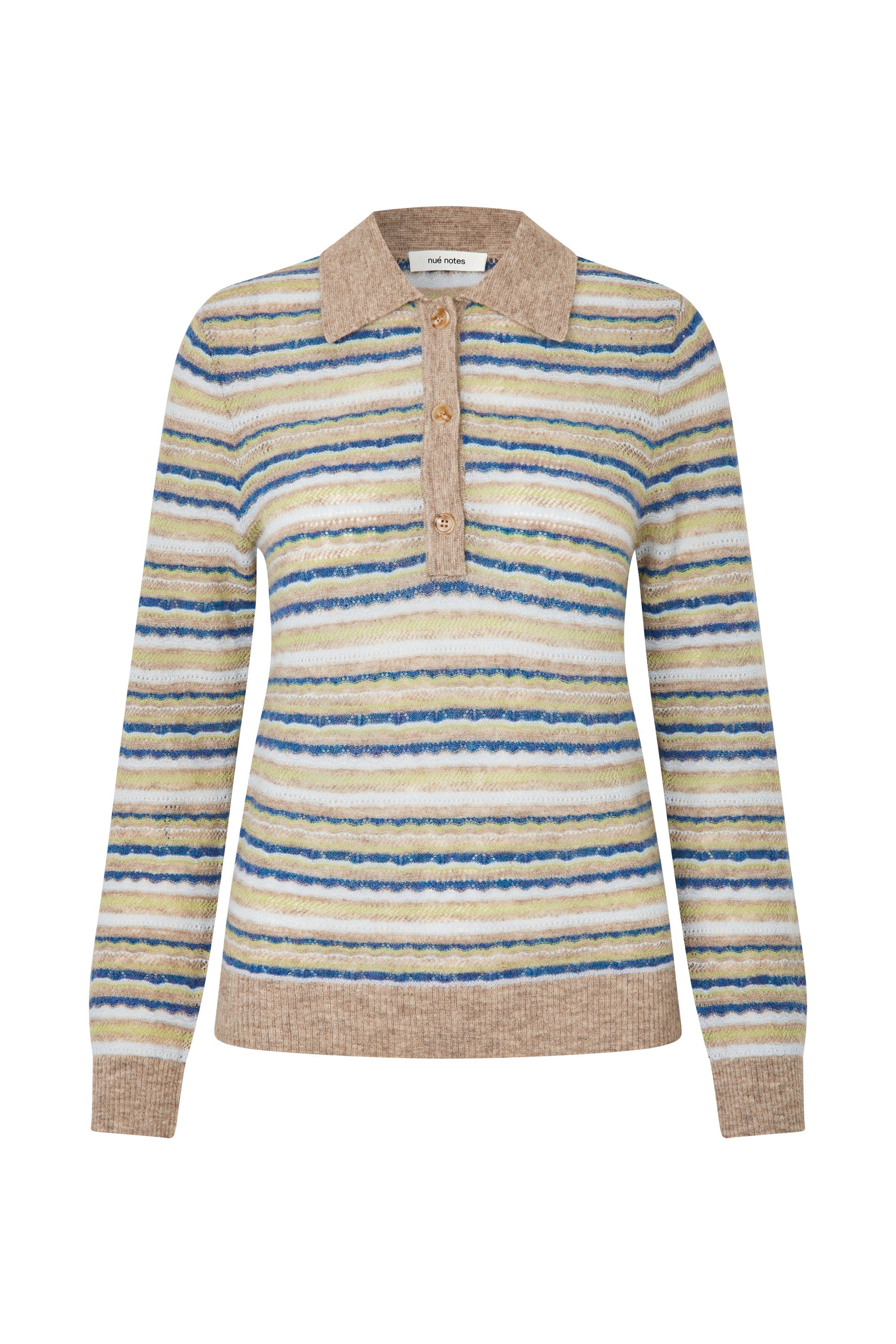 nué notes Falkirk Poloshirt Knitwear 972 Denim Stripe