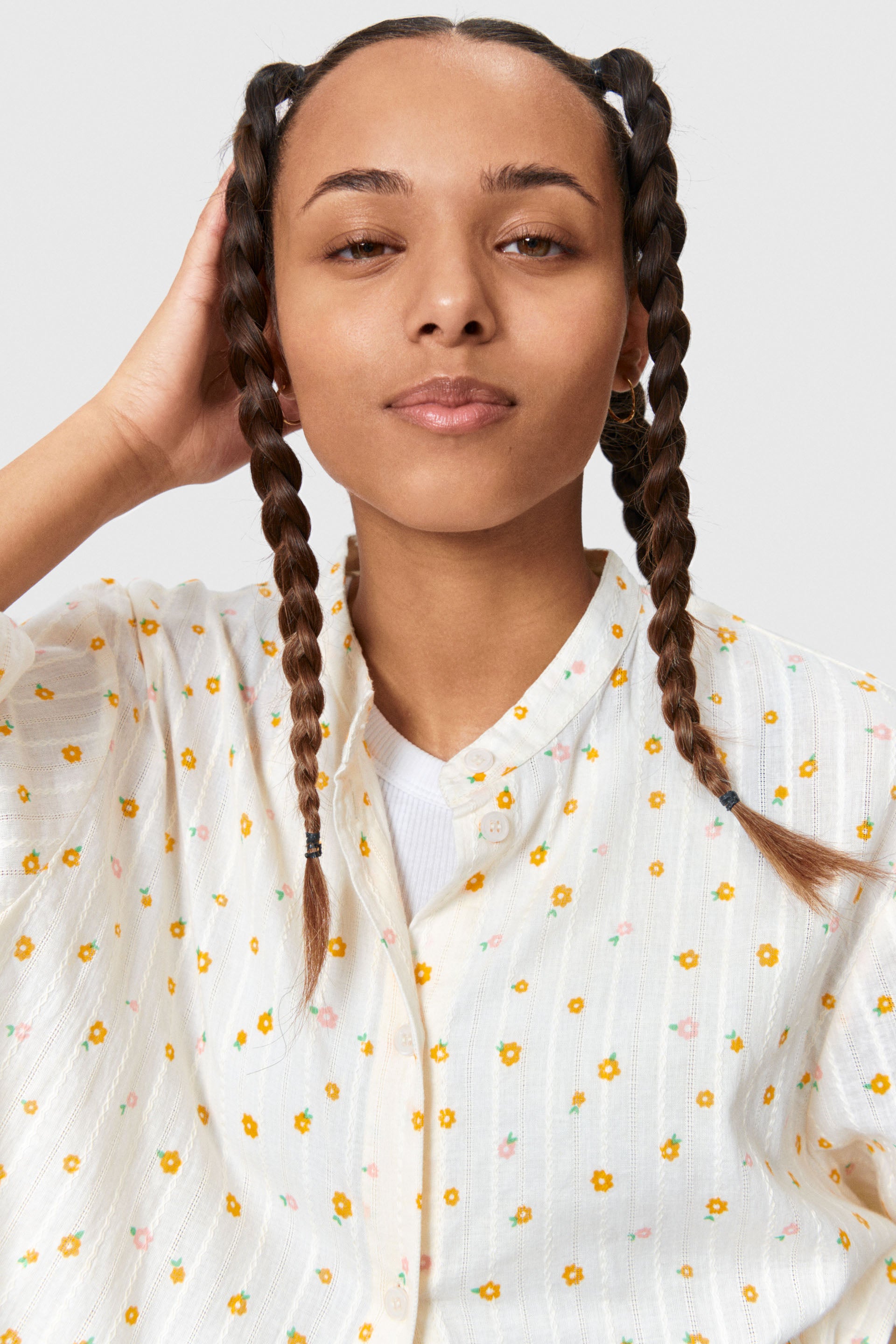 nué notes Florian Shirt Shirts 161 Orange Flowers