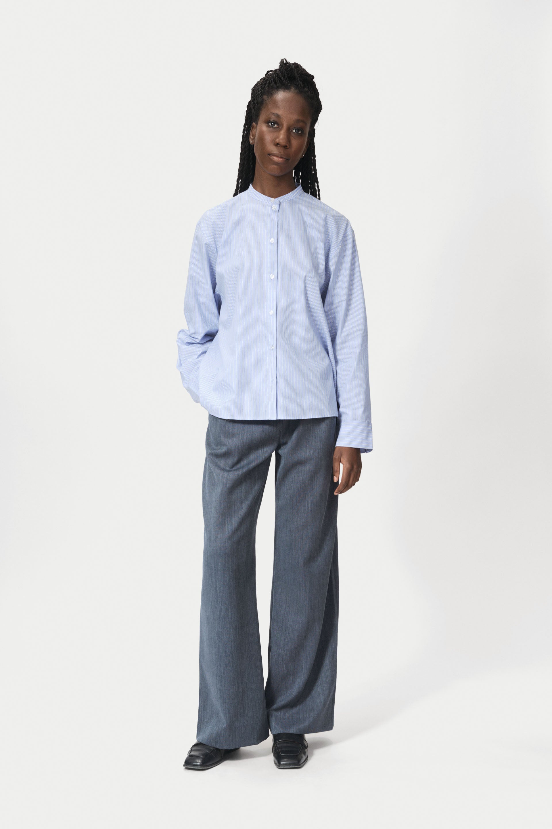 nué notes Florian Shirt Shirts 557 Blue Heron Stripe