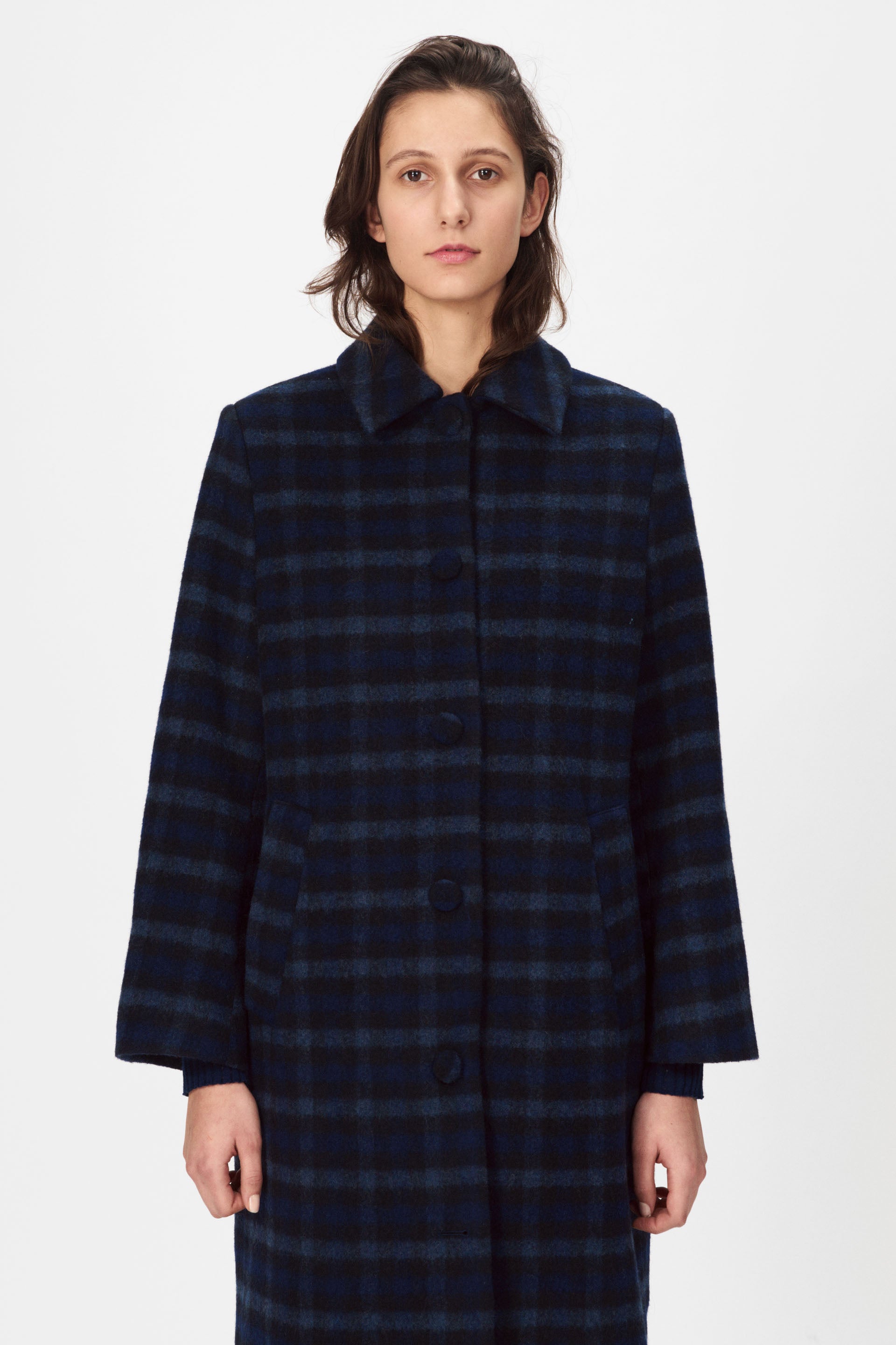 nué notes Helsinki Coat Coats 543 Navy Check