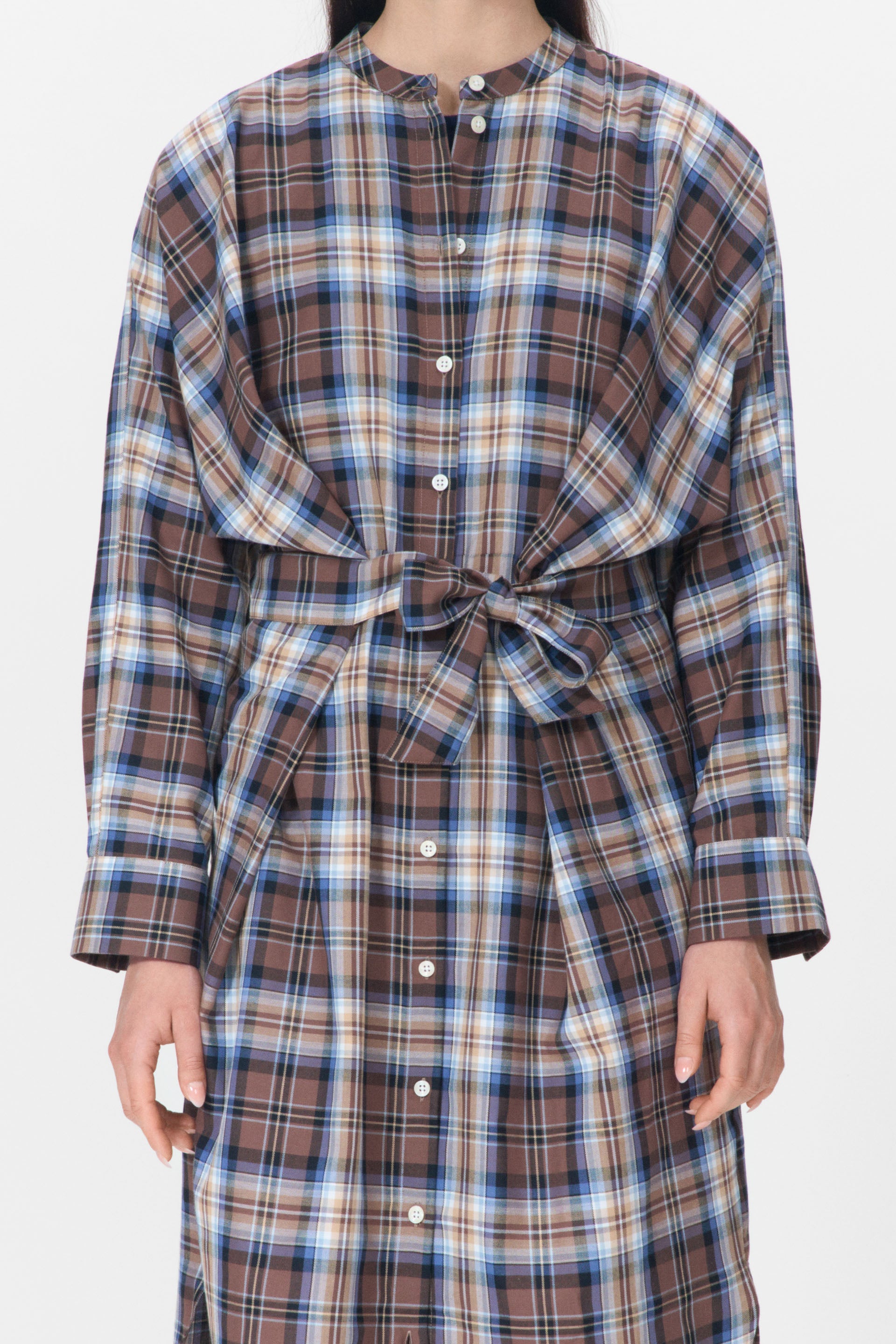 nué notes Jakar Dress Dresses 762 Camel Blue Tartan