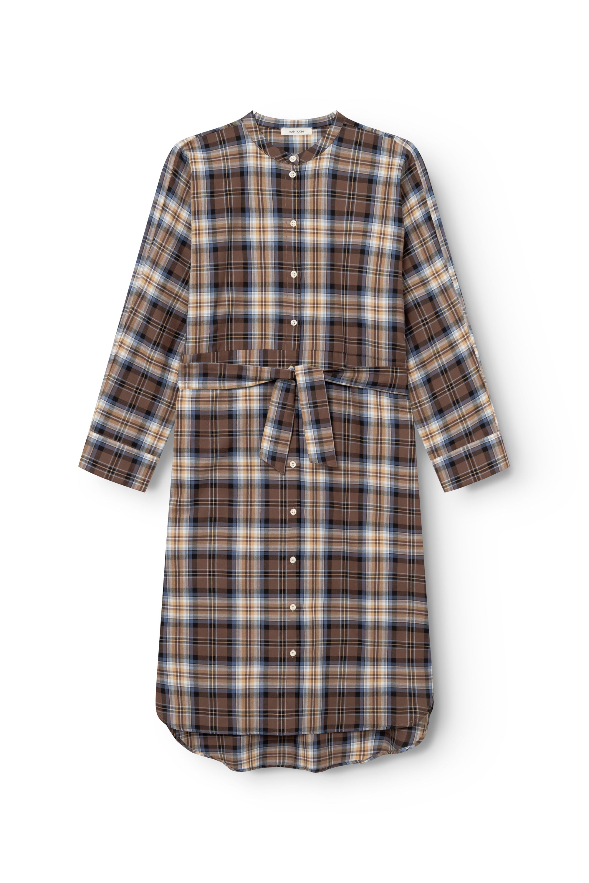 nué notes Jakar Dress Dresses 762 Camel Blue Tartan