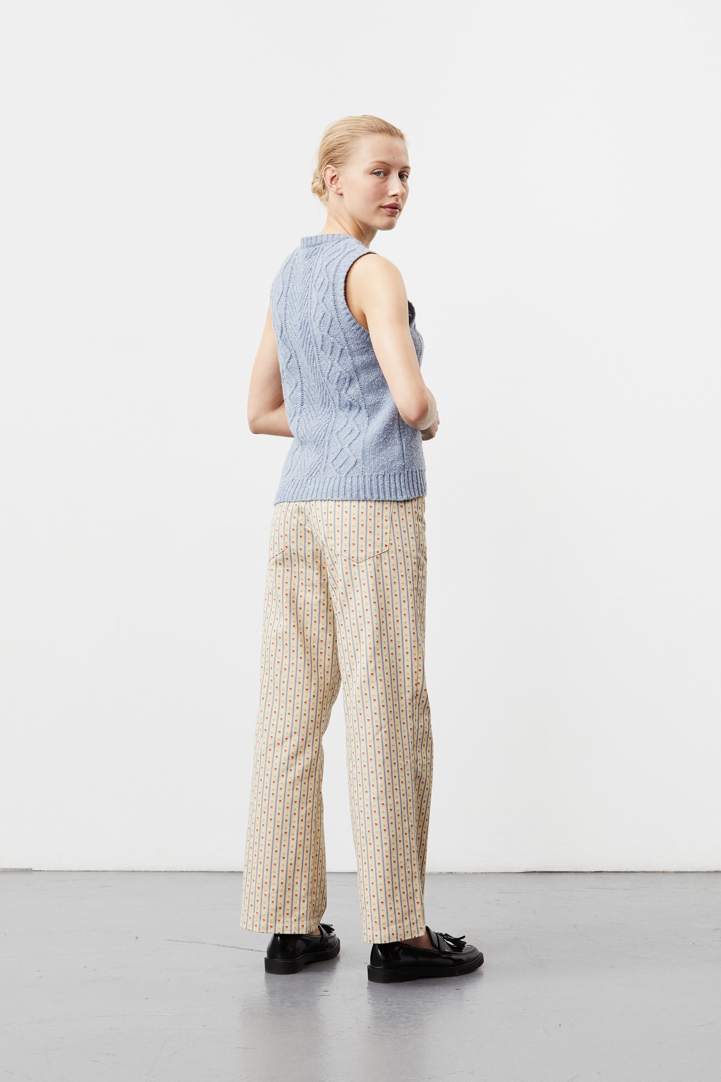 nué notes Khloe Vest - Provincial Blue Knitwear 466 Provincial Blue