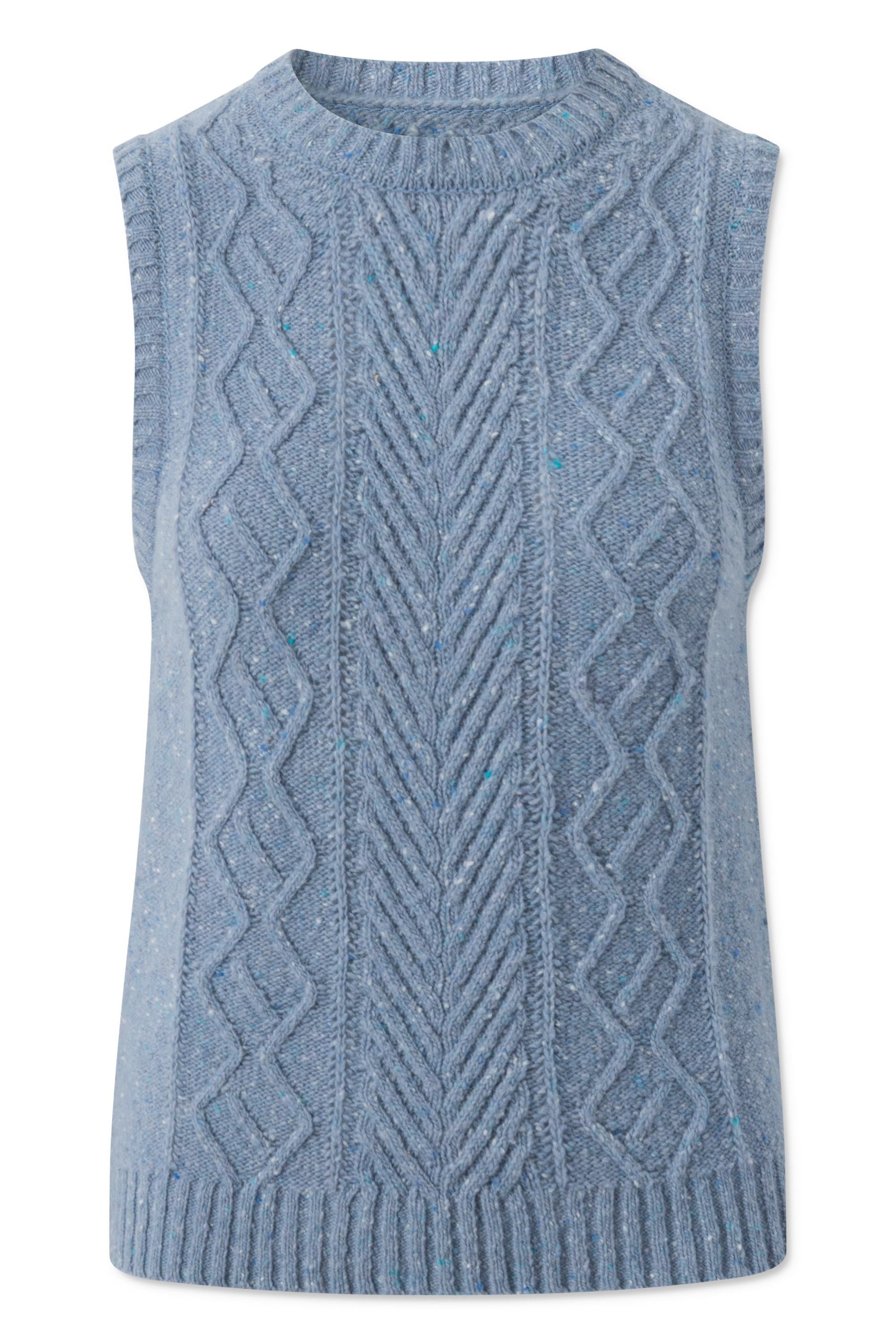 nué notes Khloe Vest - Provincial Blue Knitwear 466 Provincial Blue