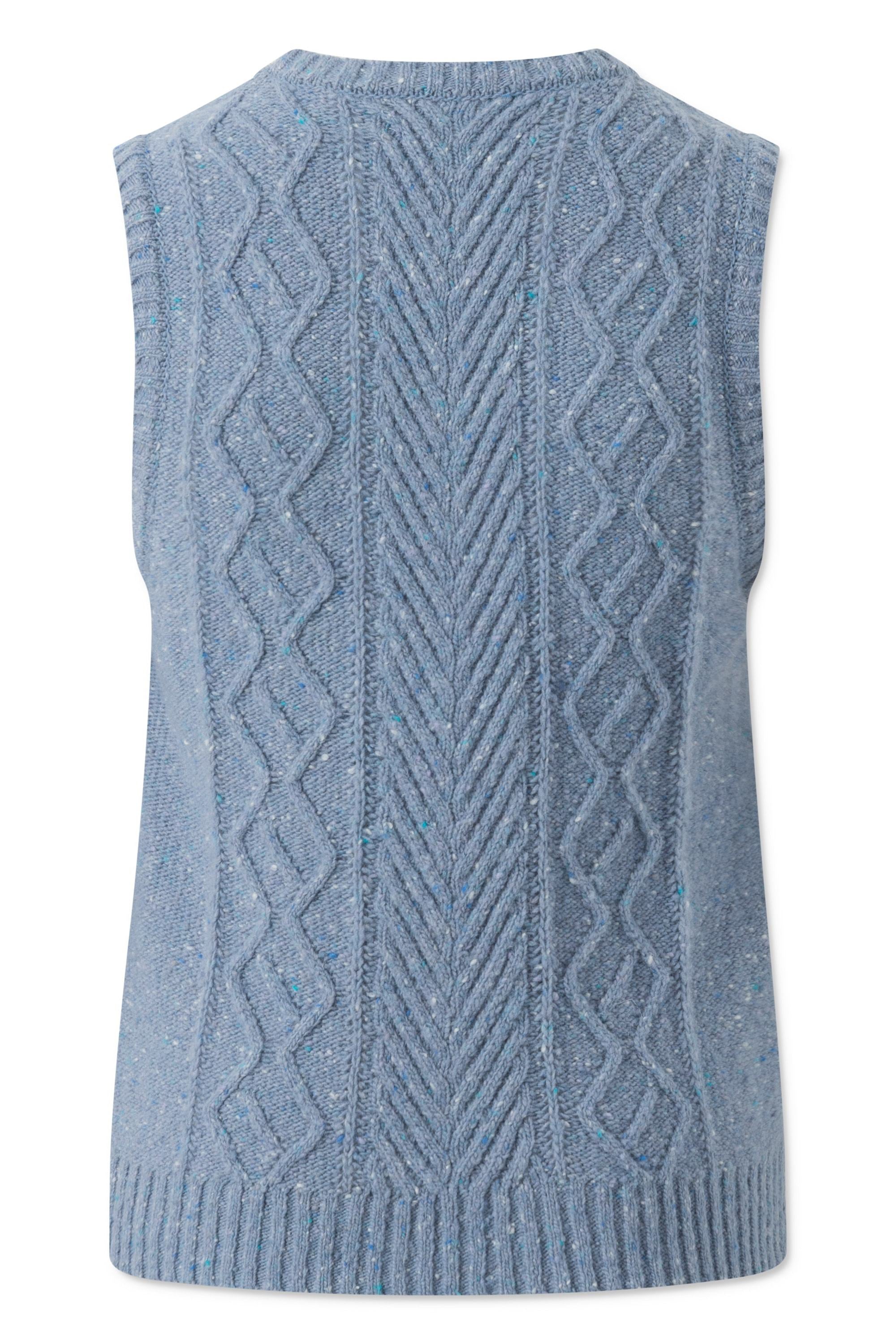 nué notes Khloe Vest - Provincial Blue Knitwear 466 Provincial Blue