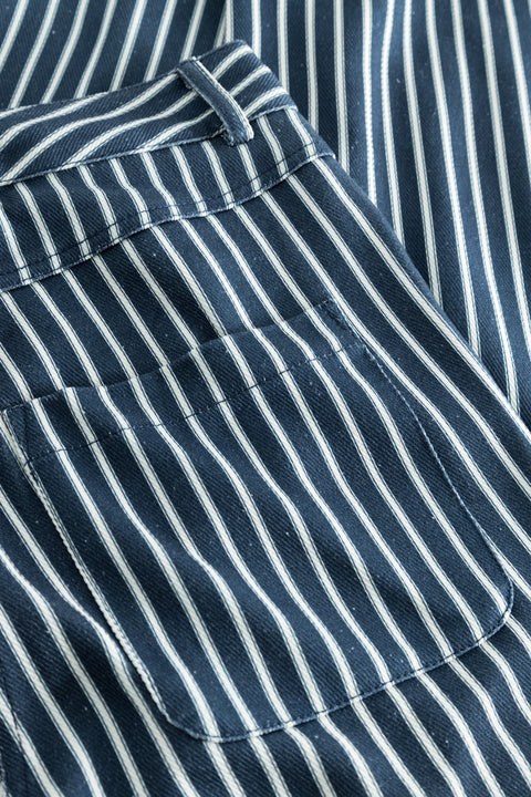 nué notes Logan Pants - Dark Blue Stripe 495 DARK BLUE STRIPE