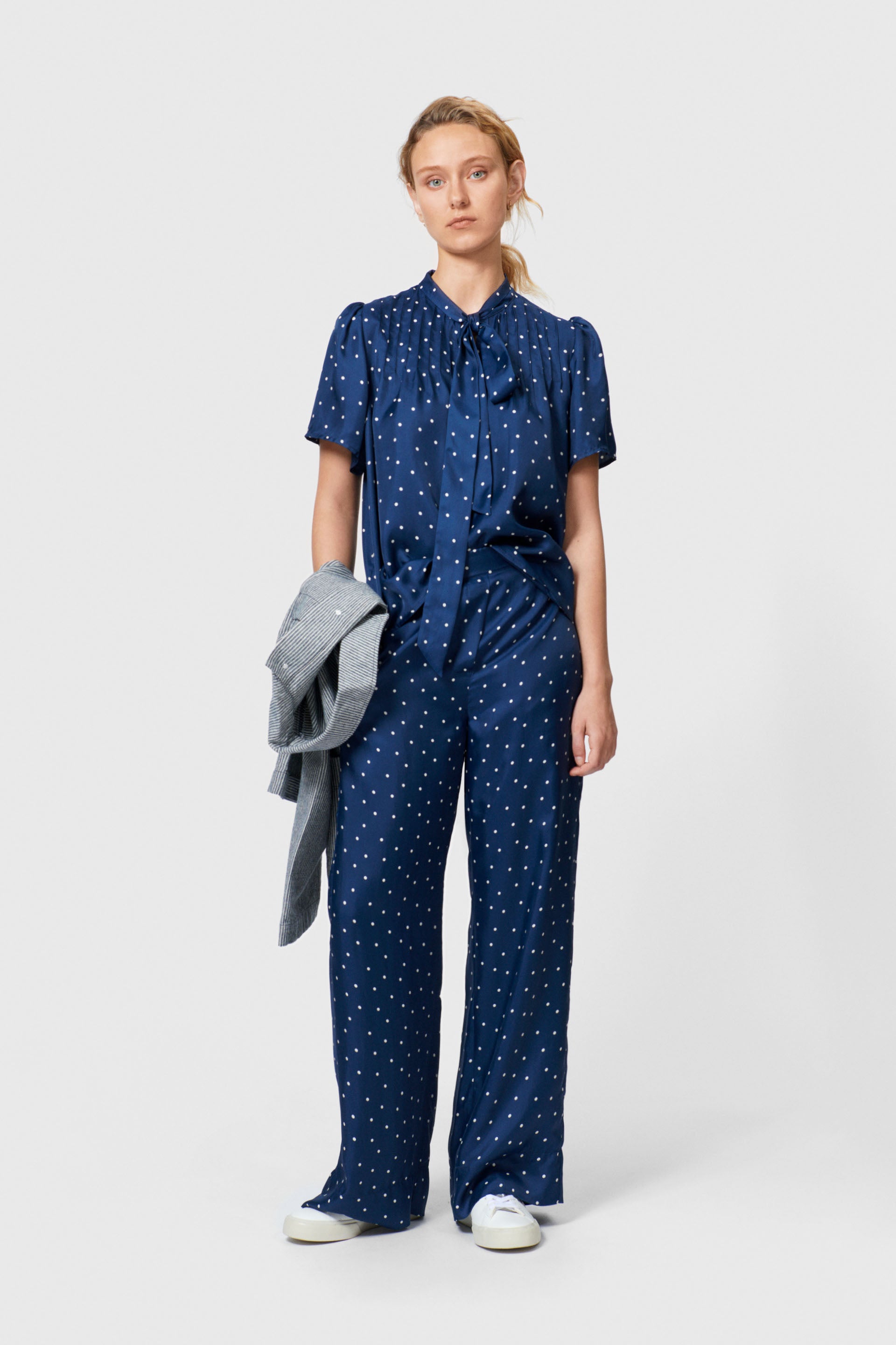 nué notes Lucas Blouse Blouses 947 Polka Navy