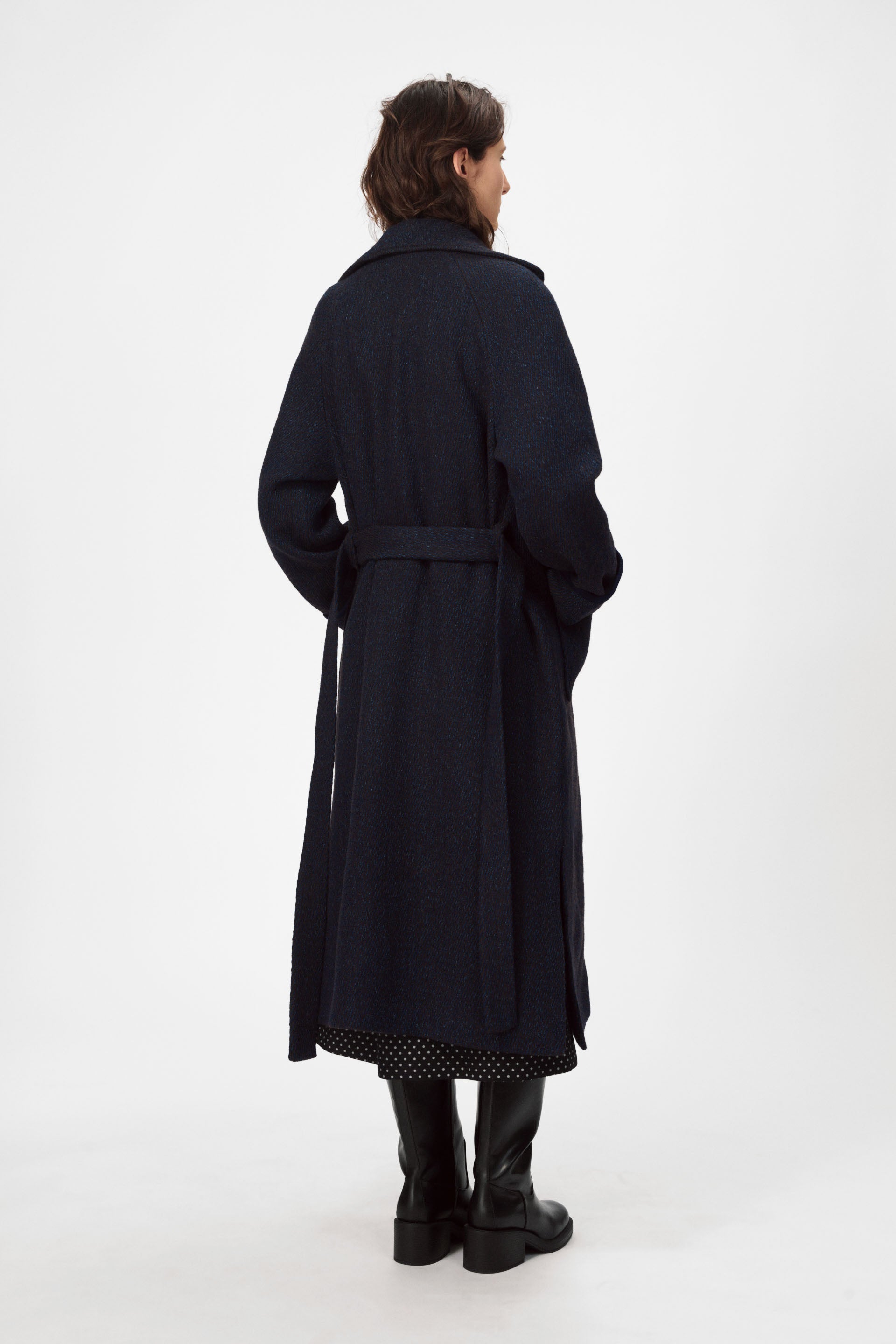 nué notes Madrid Coat Coats 456 Dark Denim Stripe