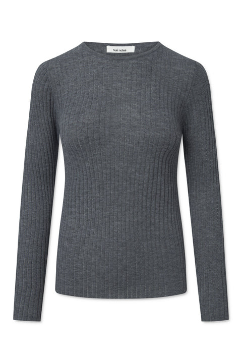 nué notes Magnus Knitwear 930 Dark Grey Melange