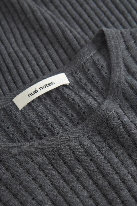 nué notes Magnus Knitwear 930 Dark Grey Melange