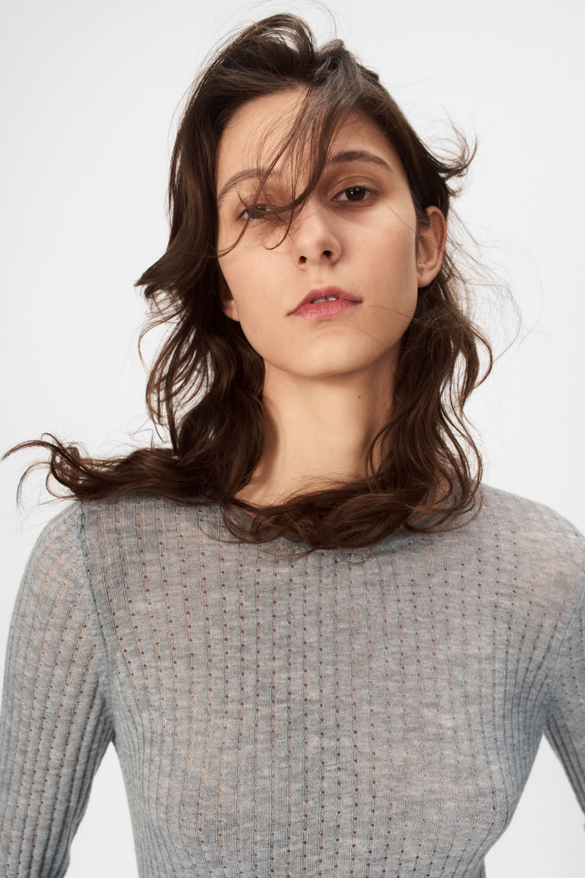 nué notes Magnus Crewneck Pullovers 056 Light Grey Melange