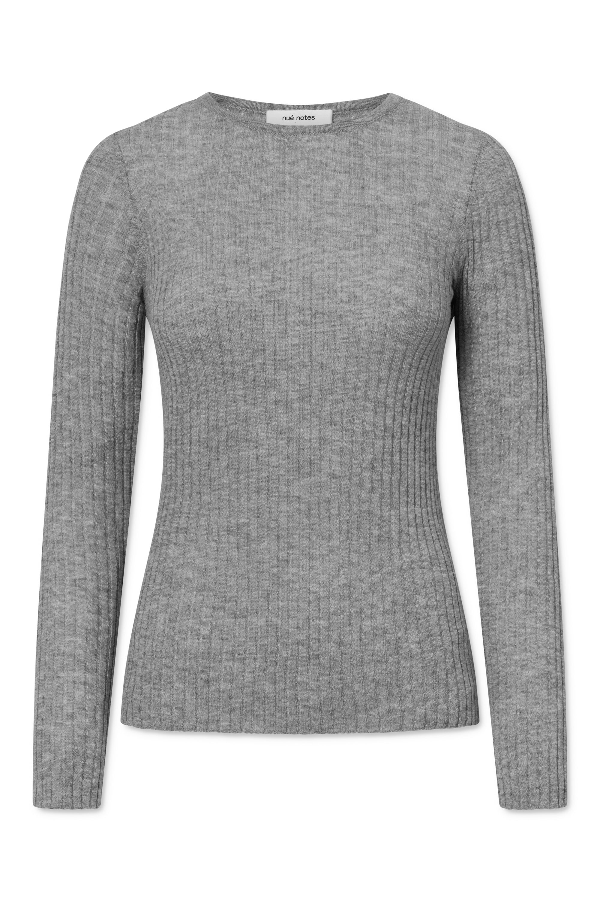 nué notes Magnus Crewneck Pullovers 056 Light Grey Melange