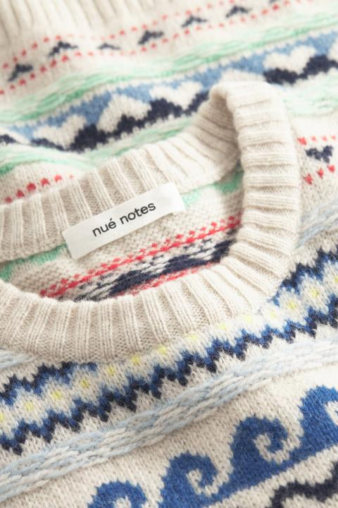 nué notes Malik Vest Knitwear 936 Egret Multi Knit