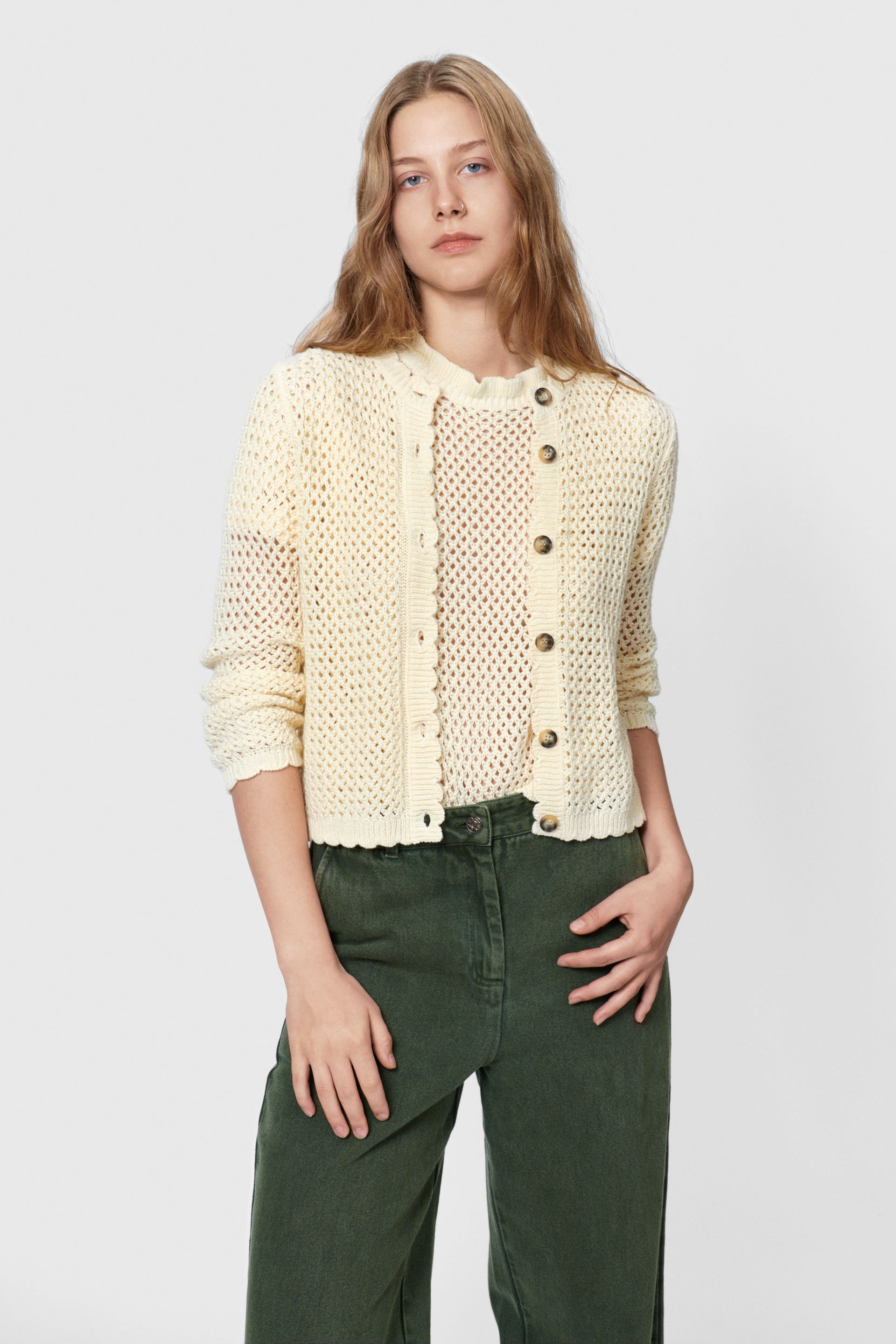 nué notes Manuel Cardigan Knitwear 008 Cloud Cream