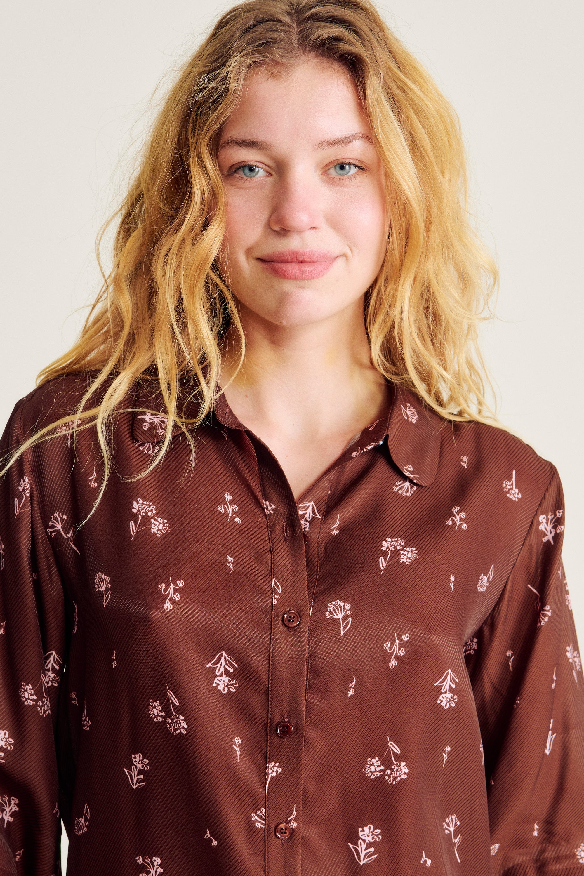 nué notes Marchena Shirt Shirt 769 Potting Soil Floral