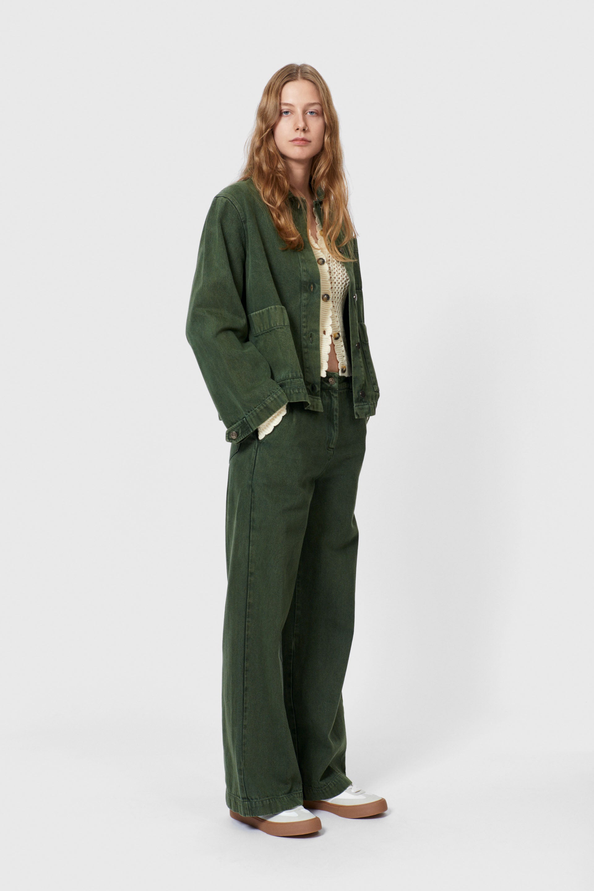 nué notes Porter Pants  687 Rifle Green