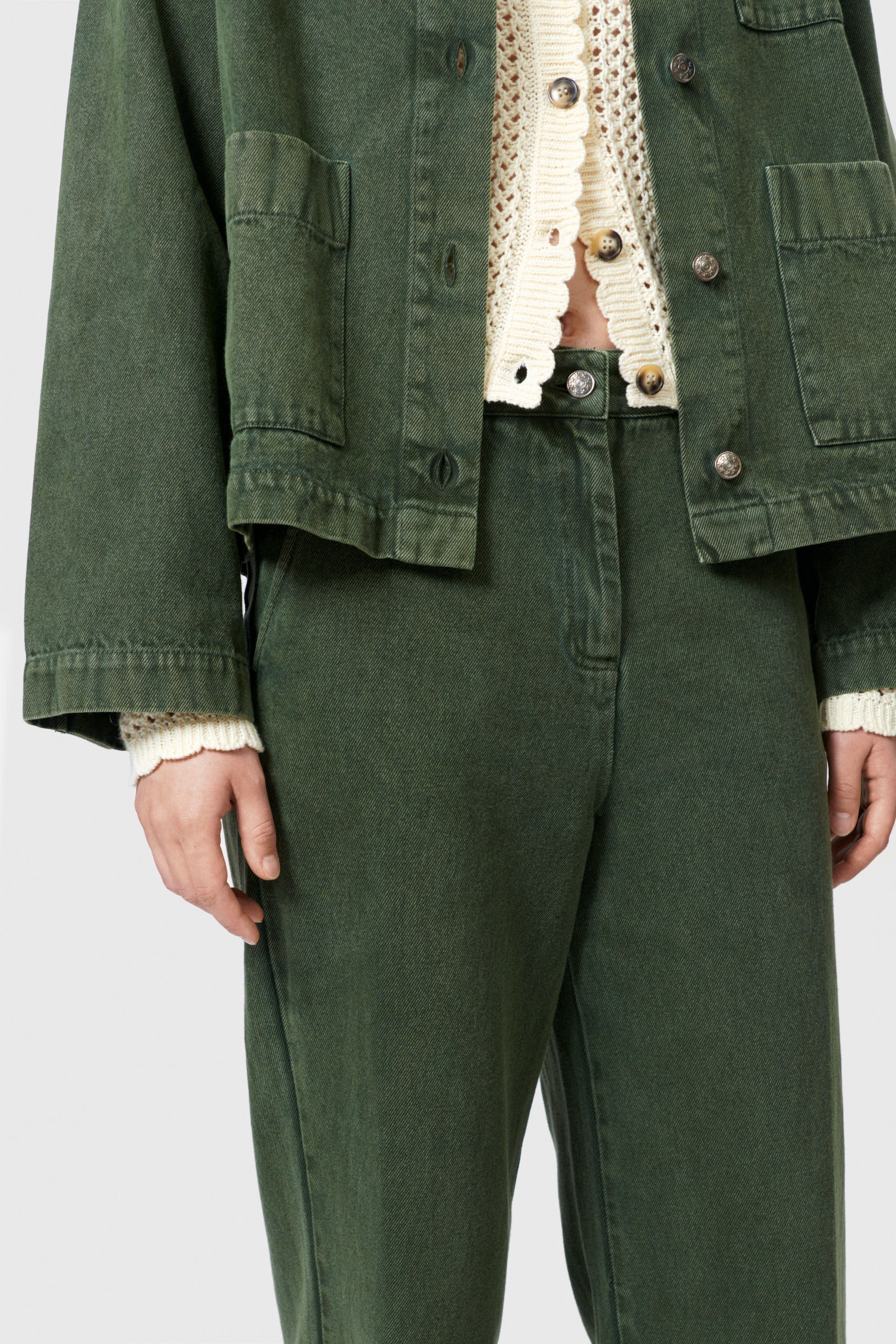 nué notes Porter Pants 687 Rifle Green