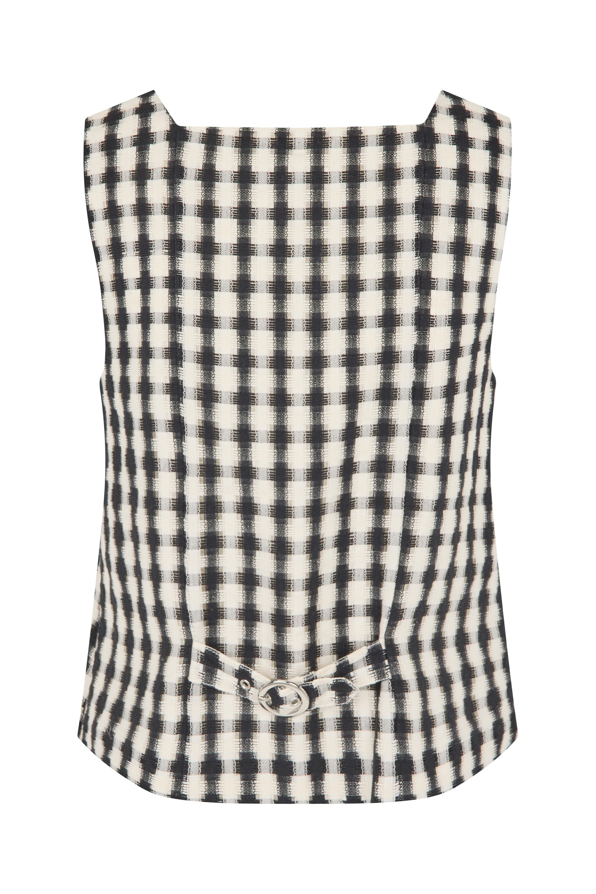 nué notes Prato Vest Vest 912 Black Creme Check