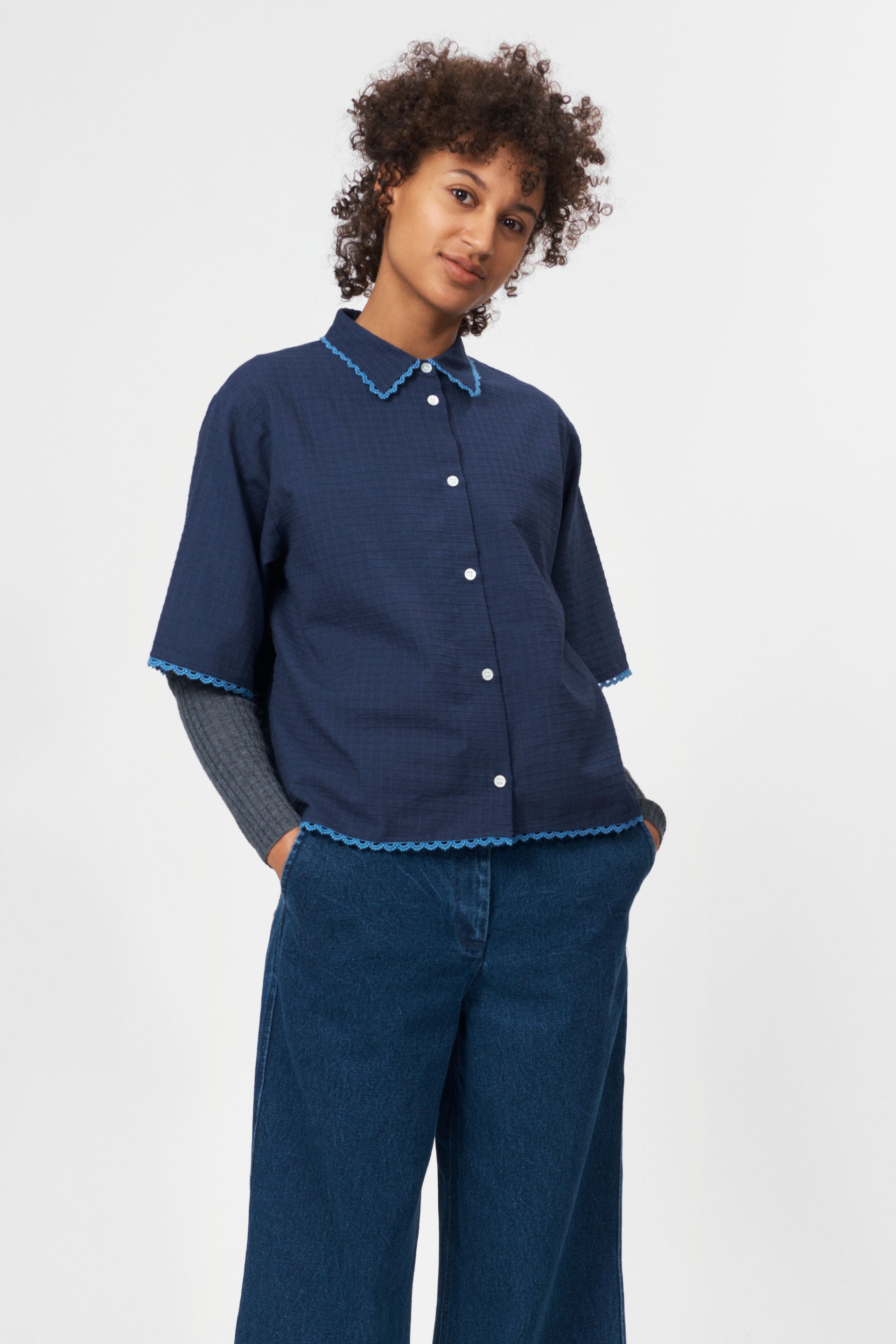 nué notes Rhodes Blouse Blouses 461 Peacoat