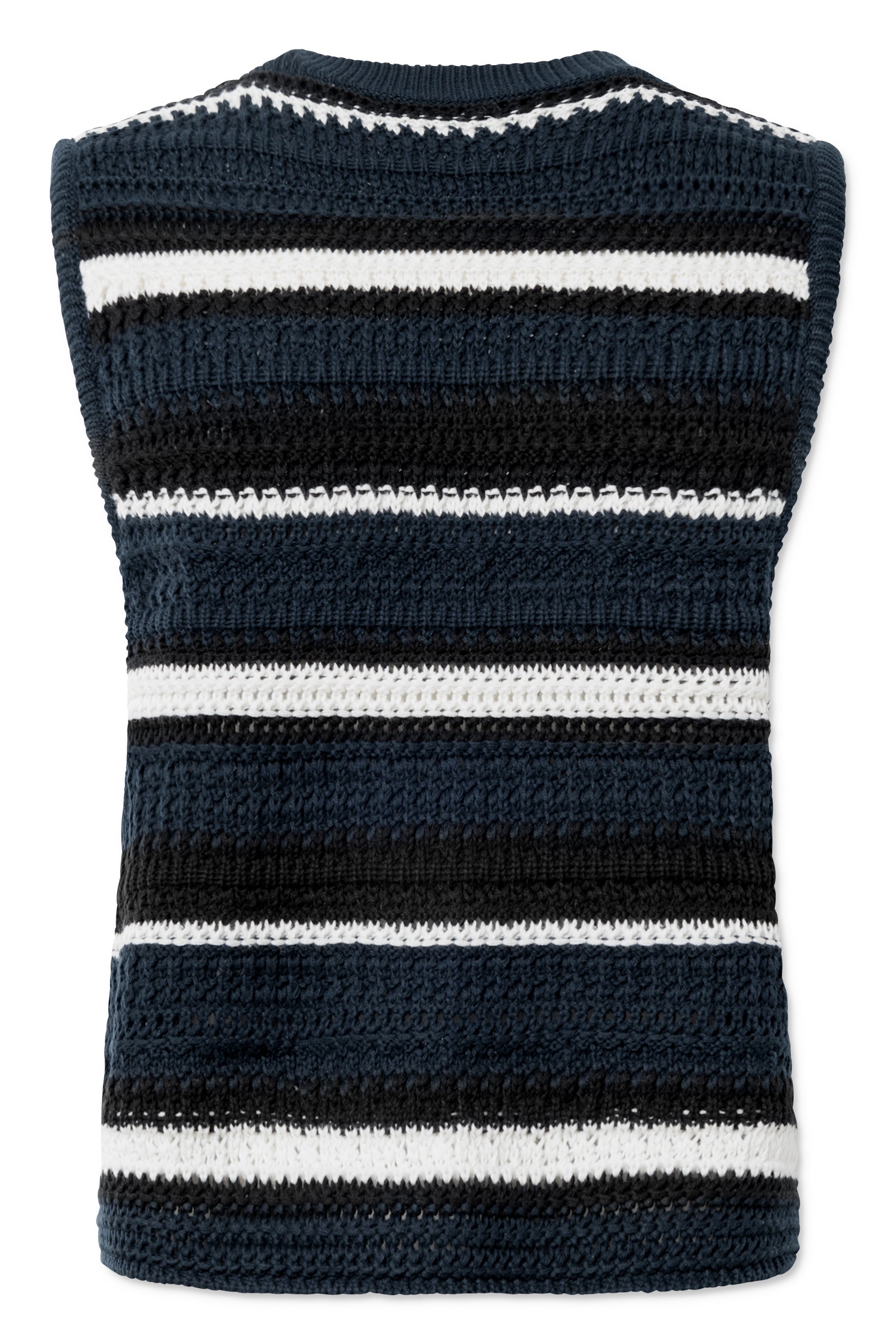 nué notes Rodney Vest Knitwear 484 Midnight Stripe