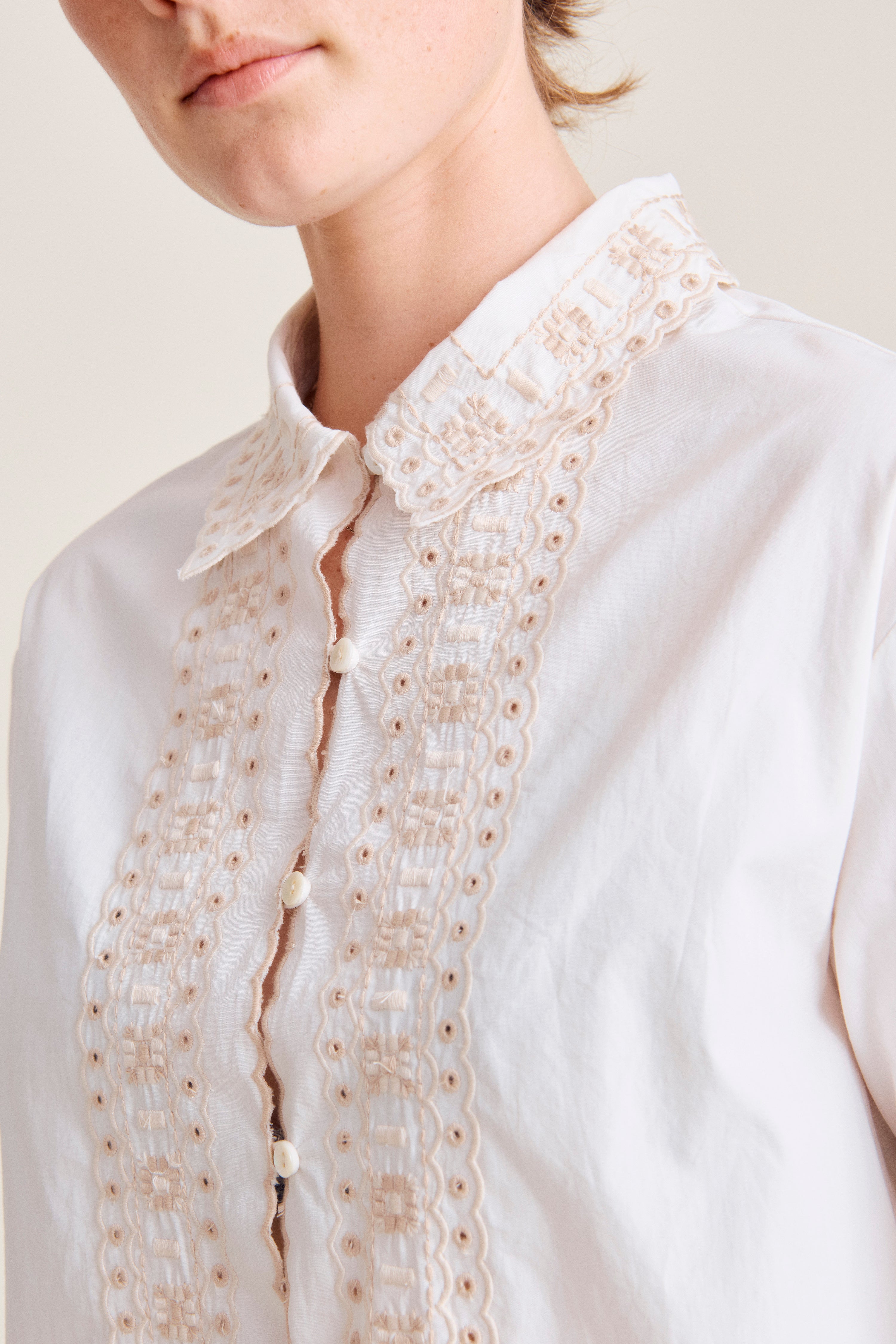 nué notes Rubio Shirt Shirt 007 Egret