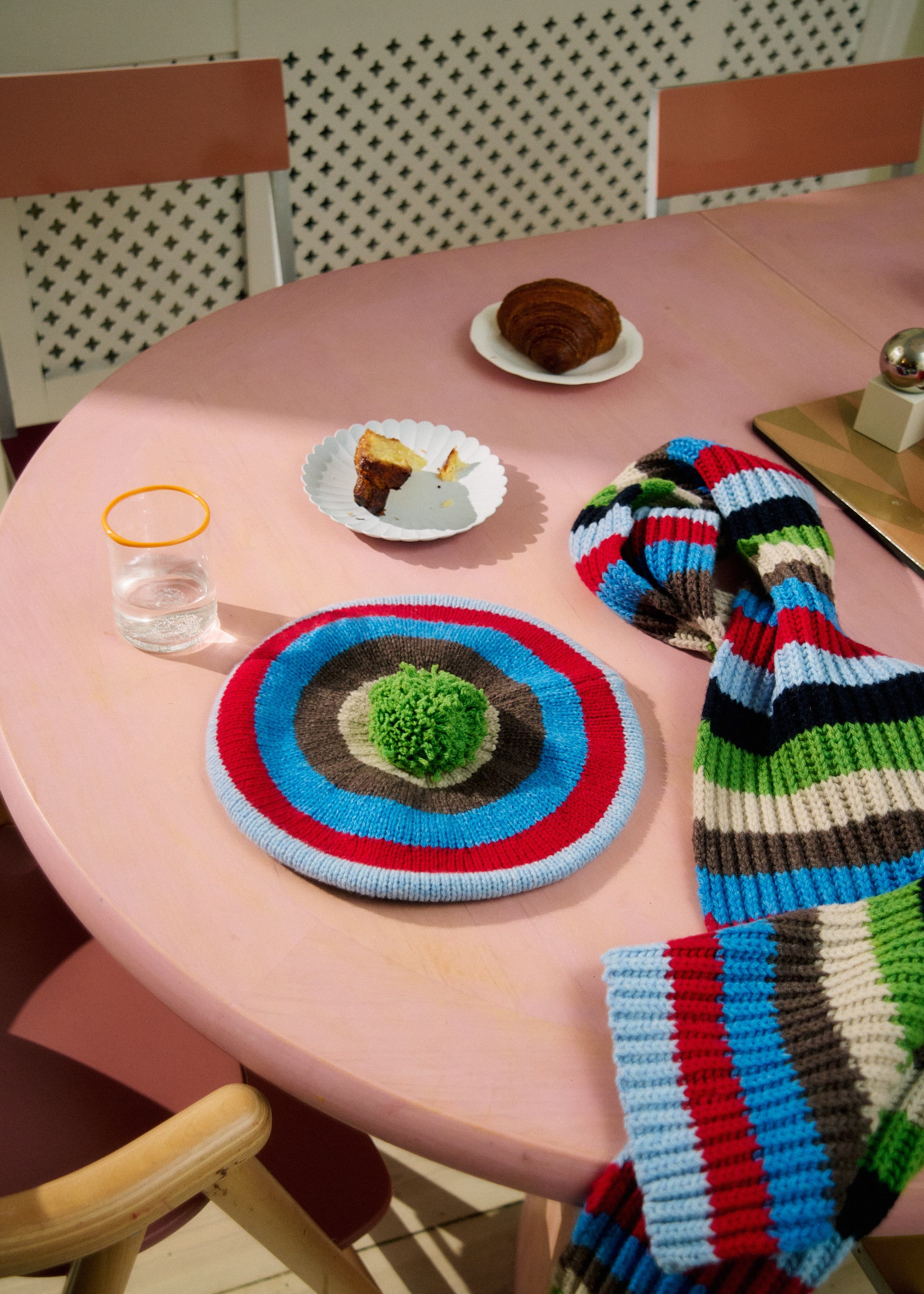 nué notes Sarajevo Beret Beanie 965 Multi Stripe